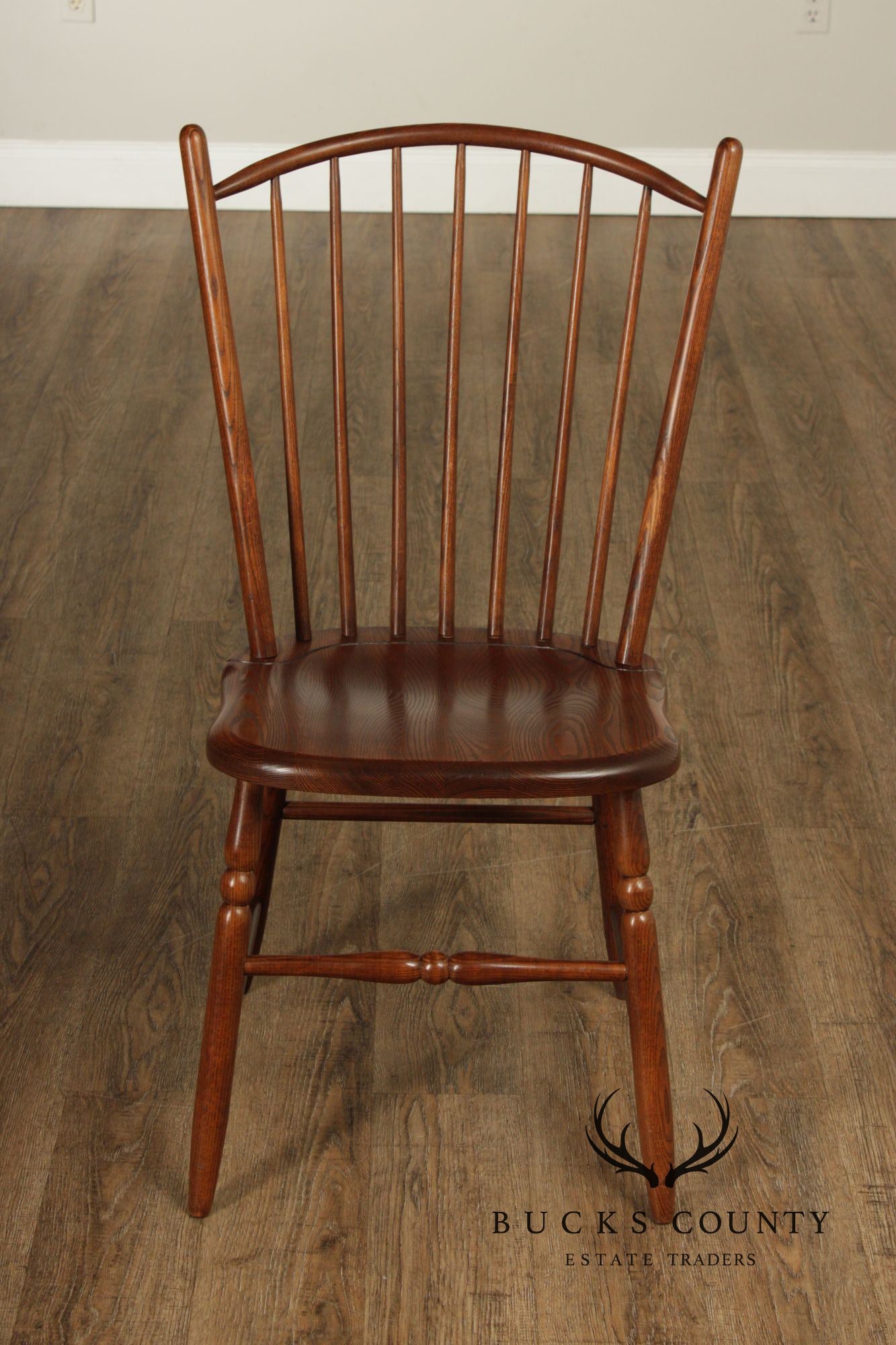 S. Bent Bros. Pair of Oak Windsor Side Chairs