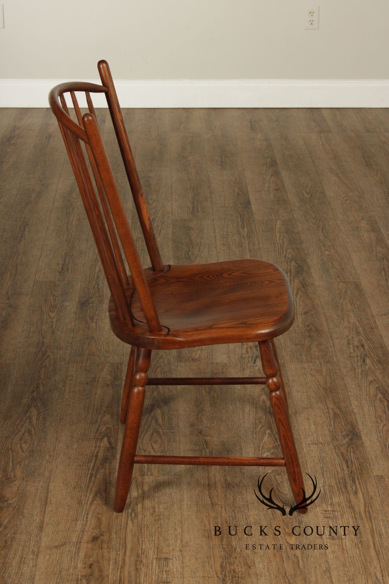 S. Bent Bros. Pair of Oak Windsor Side Chairs