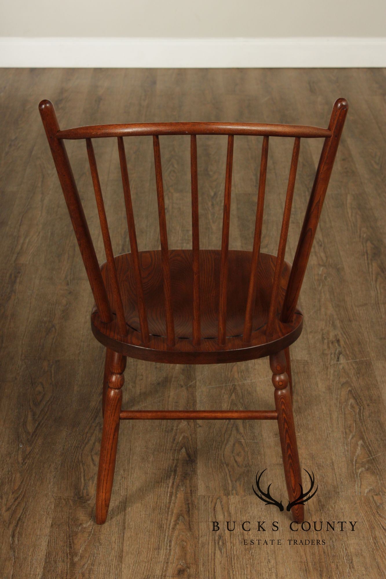 S. Bent Bros. Pair of Oak Windsor Side Chairs