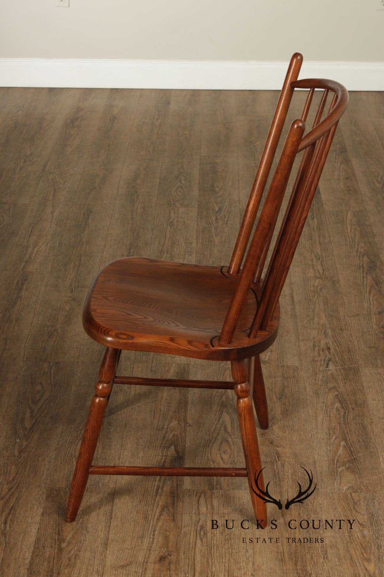 S. Bent Bros. Pair of Oak Windsor Side Chairs