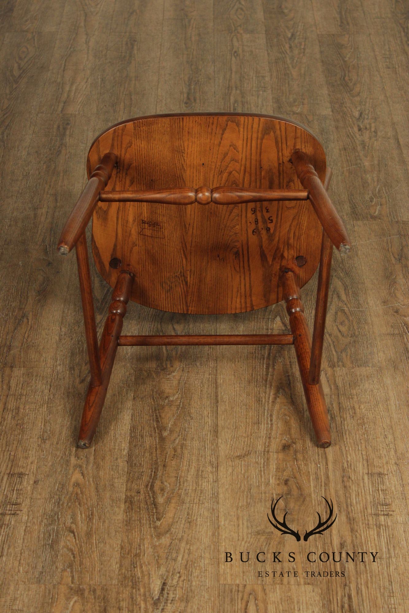 S. Bent Bros. Pair of Oak Windsor Side Chairs
