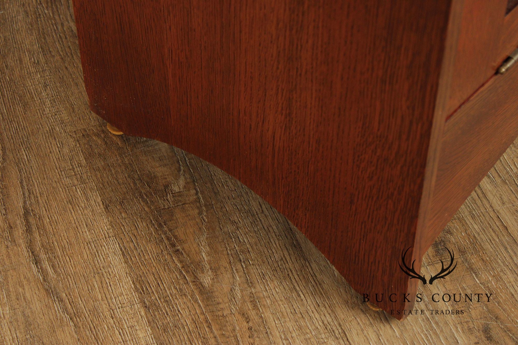 Stickley Mission Oak Harvey Ellis Inlaid Drop Front Secretary Desk And Wine Cabinet