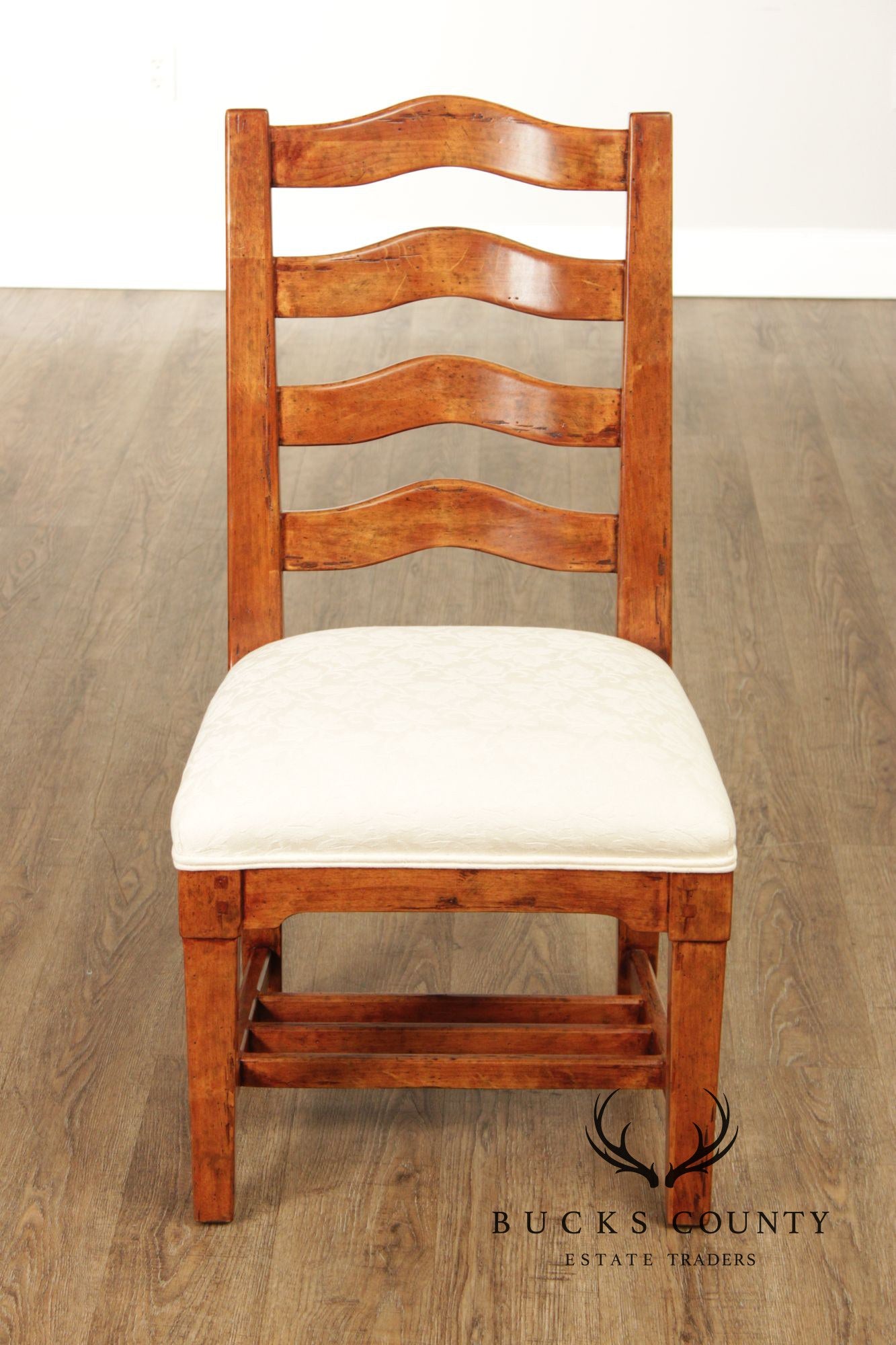 Bausman Set Of Six French Country Provincial Ladder Back Dining Chairs