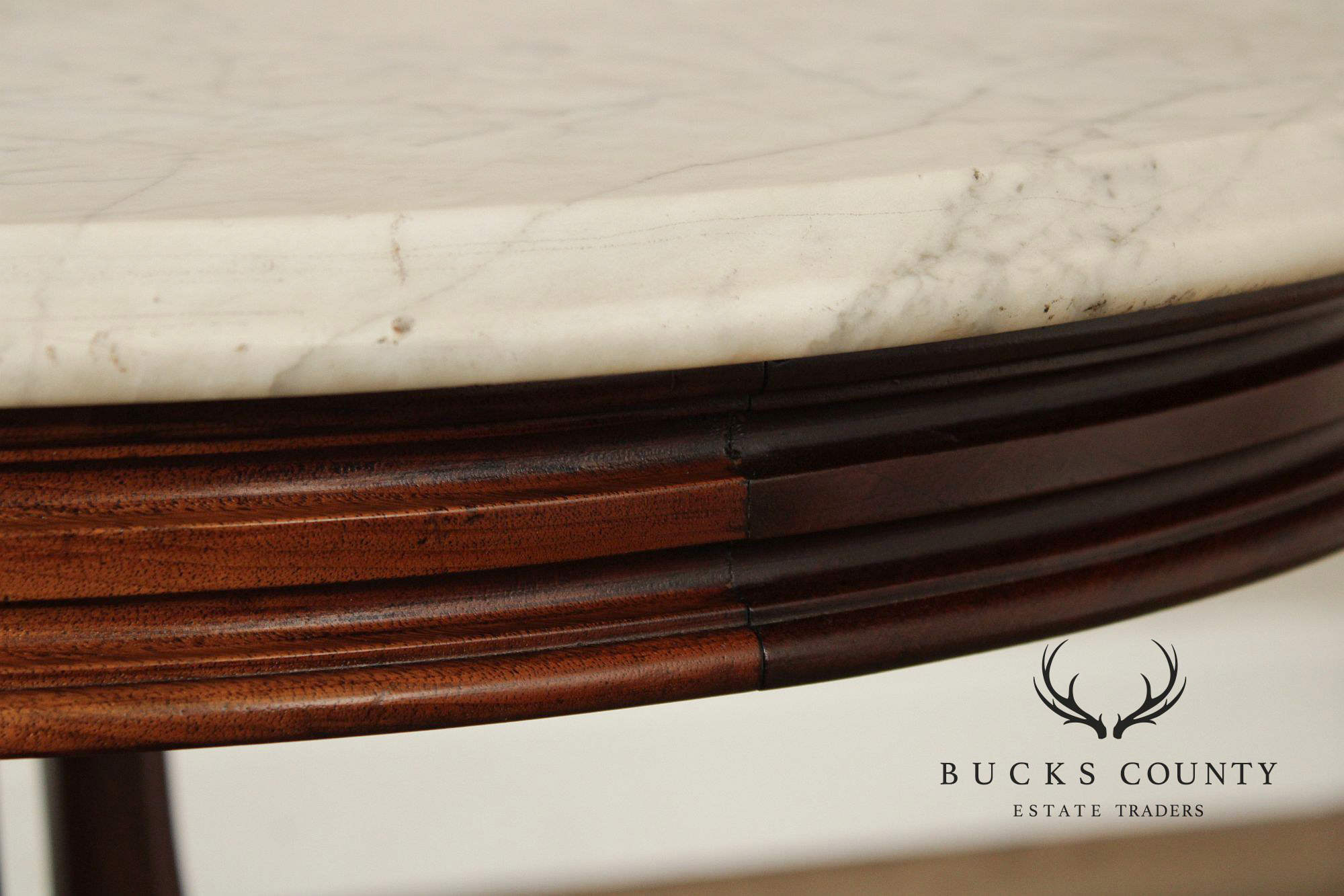 Antique Victorian Eastlake Marble Top Walnut Parlor Table