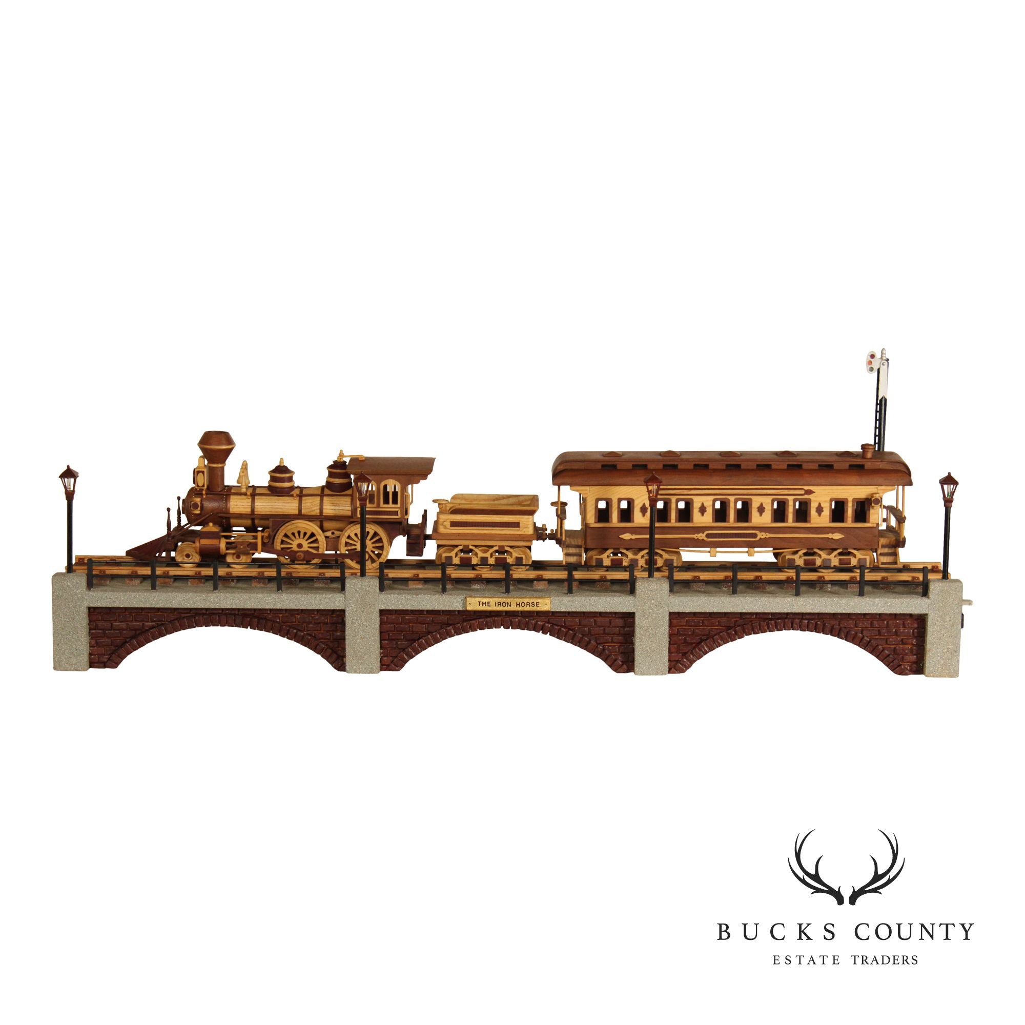 Philip Jacoby Carved Wood Model Train