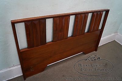 Mid Century Modern Walnut Diamond Shape Full or Queen Size Headboard