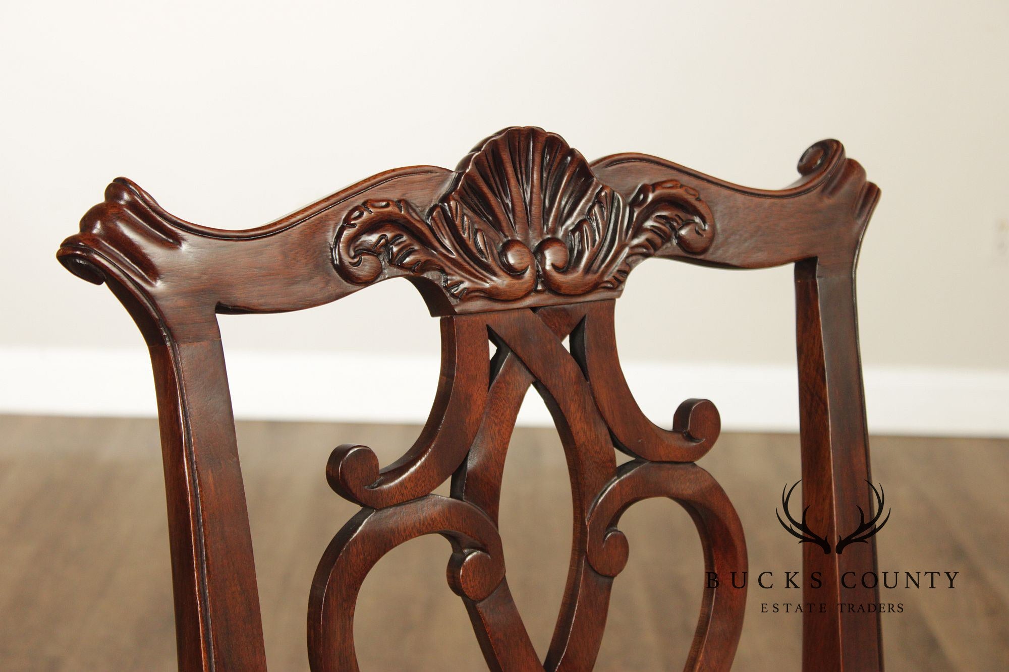Pennsylvania Classics Set Of Four Chippendale Style Mahogany Dining Chairs
