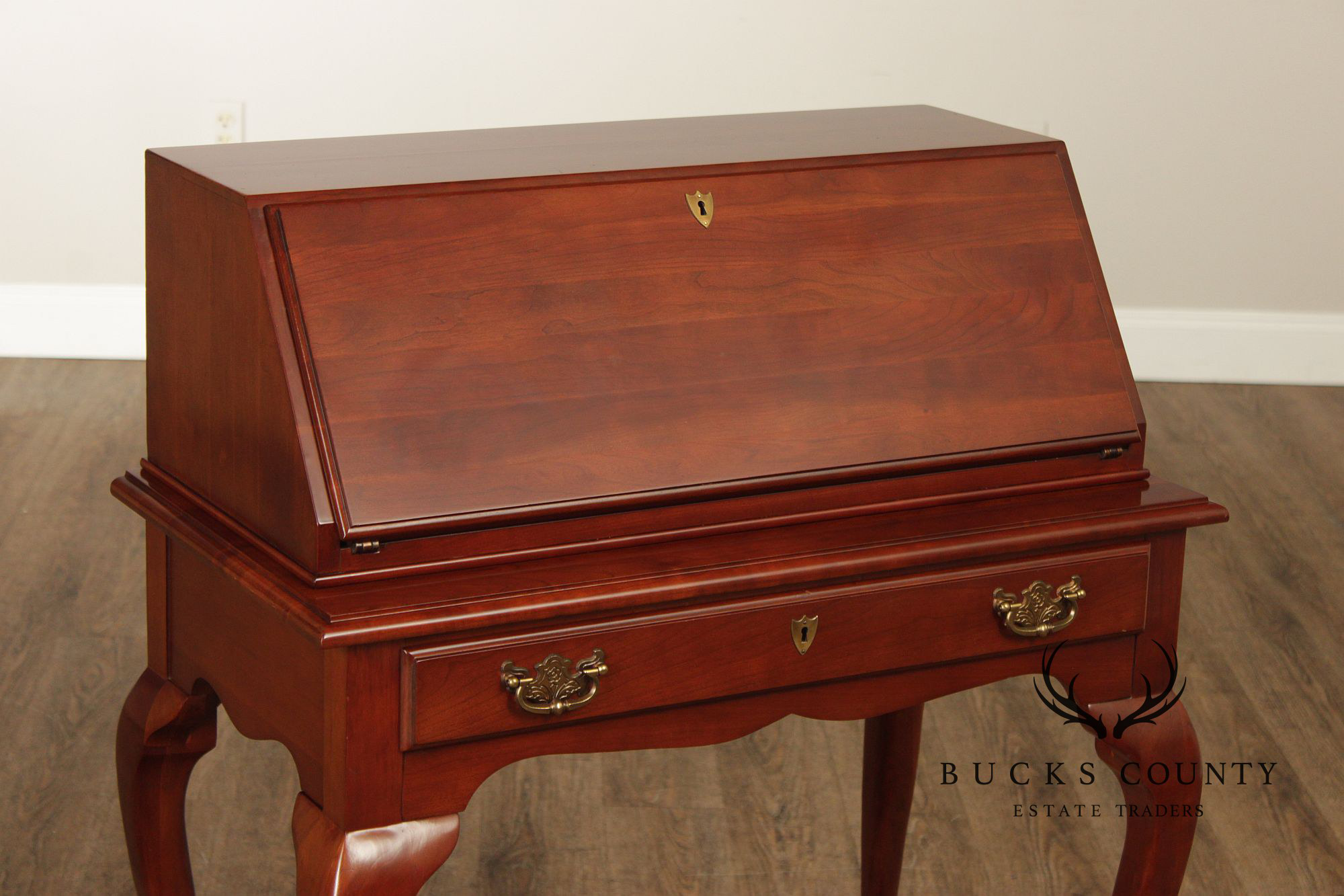 Monitor Furniture Queen Anne Style Cherry Slant-Front Writing Desk