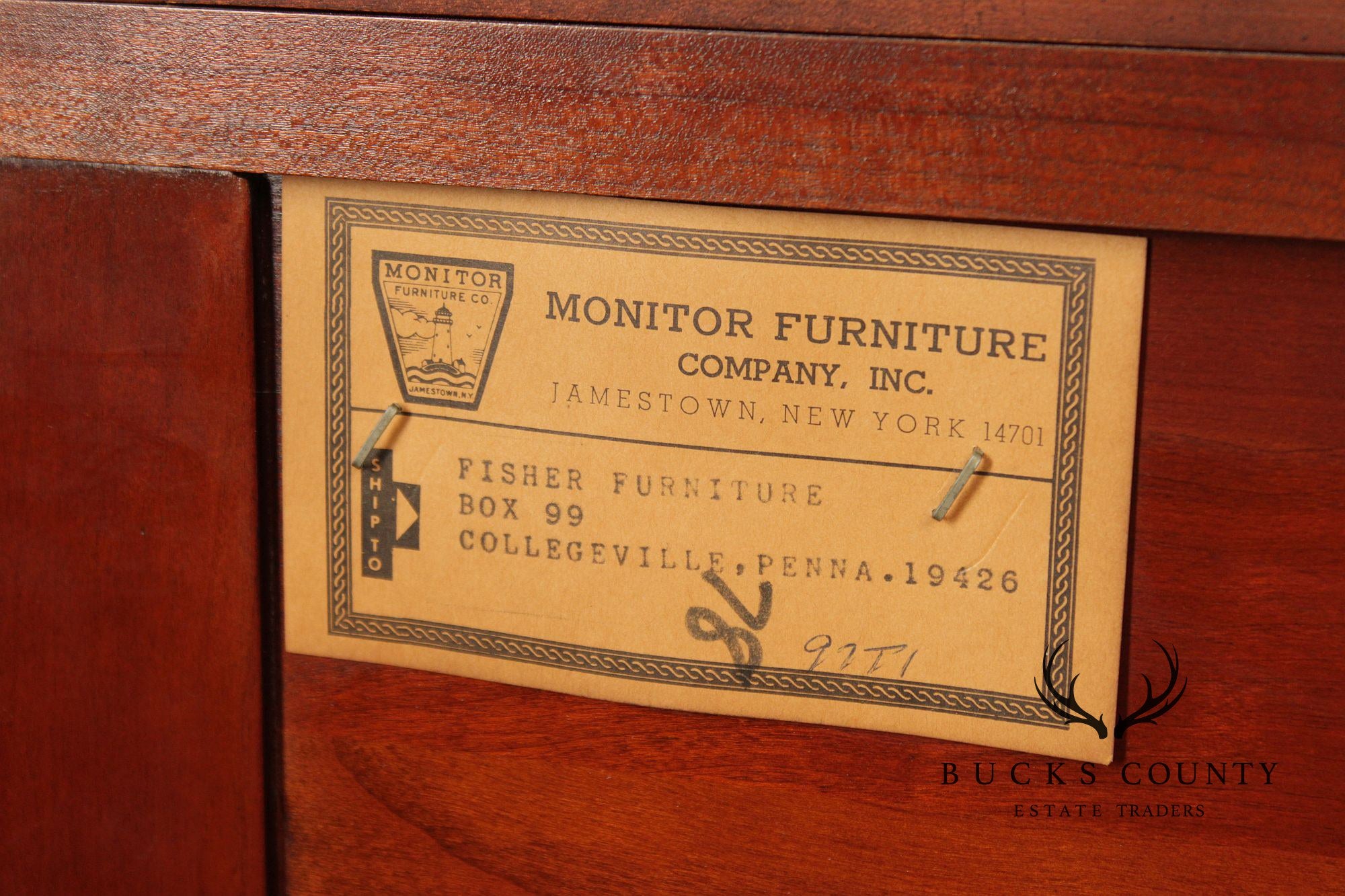 Monitor Furniture Queen Anne Style Cherry Slant-Front Writing Desk
