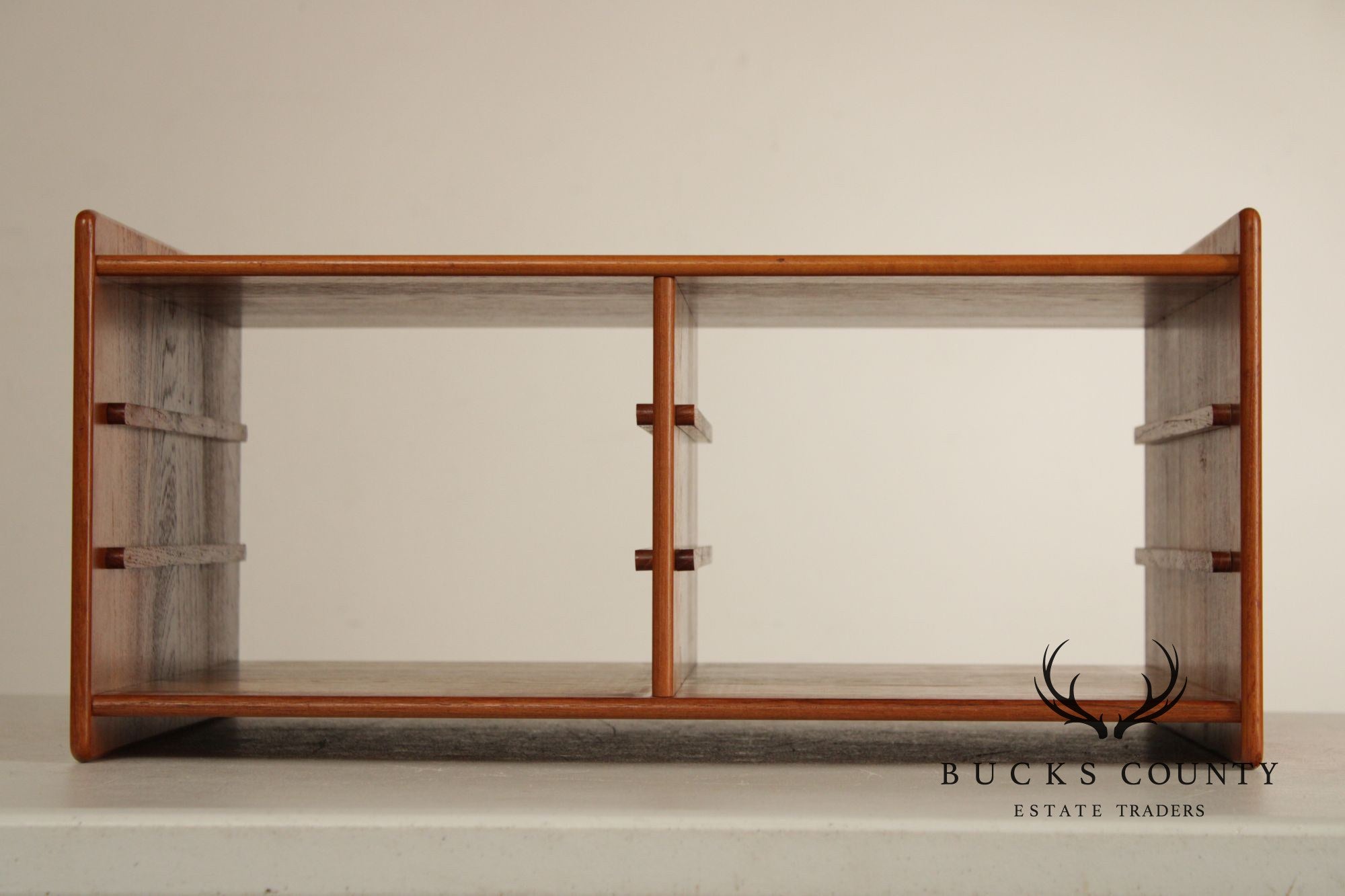 Mid-Century Danish Modern Teak 6-Drawer Desktop Organizer By N.A.E.