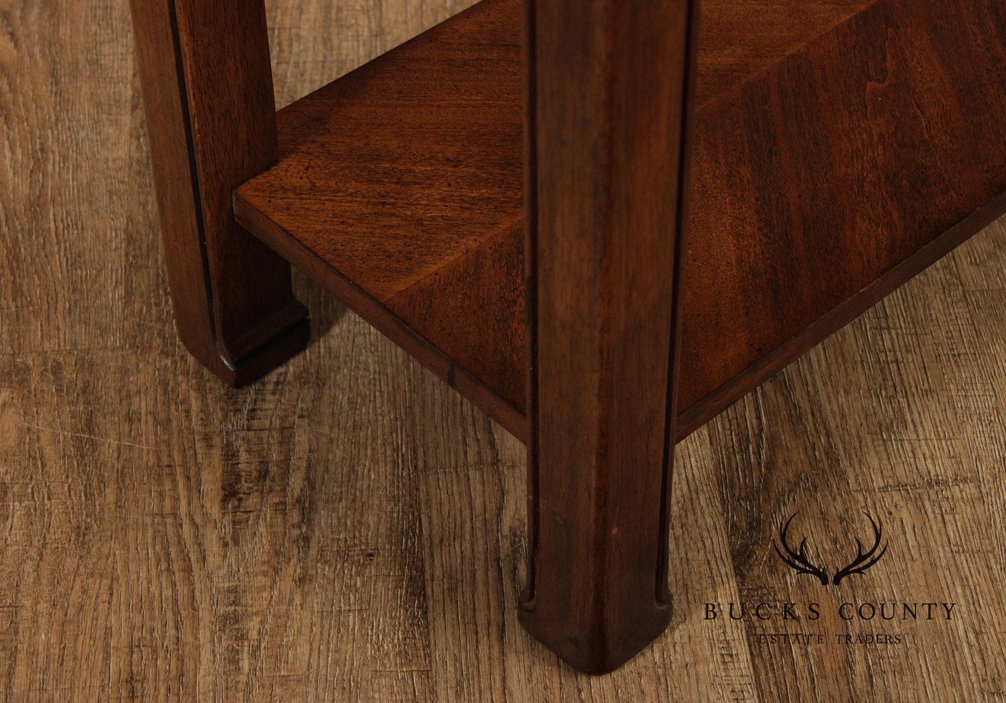 Asian Style Vintage Burl Wood Console Table