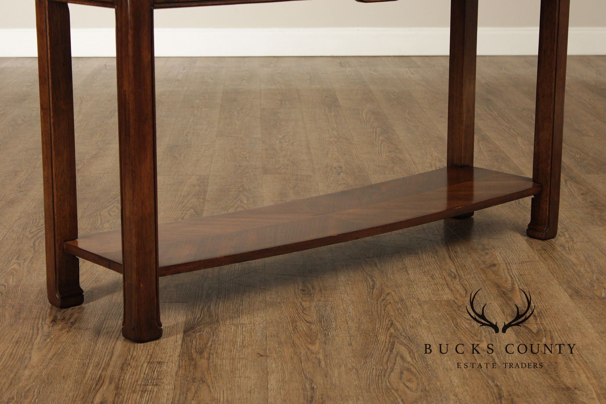 Asian Style Vintage Burl Wood Console Table