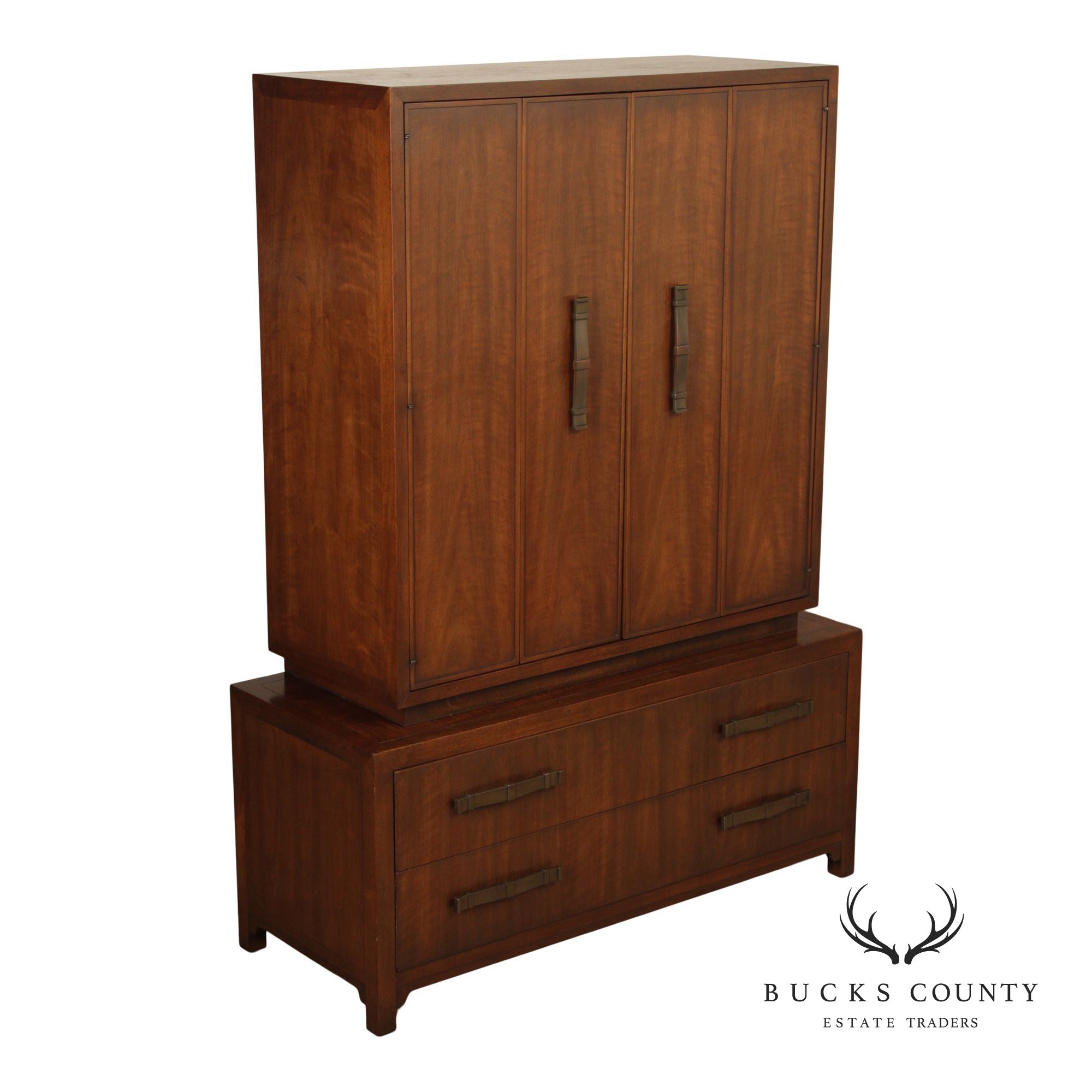 Heritage Mid-Century Modern Walnut Gentleman's Chest