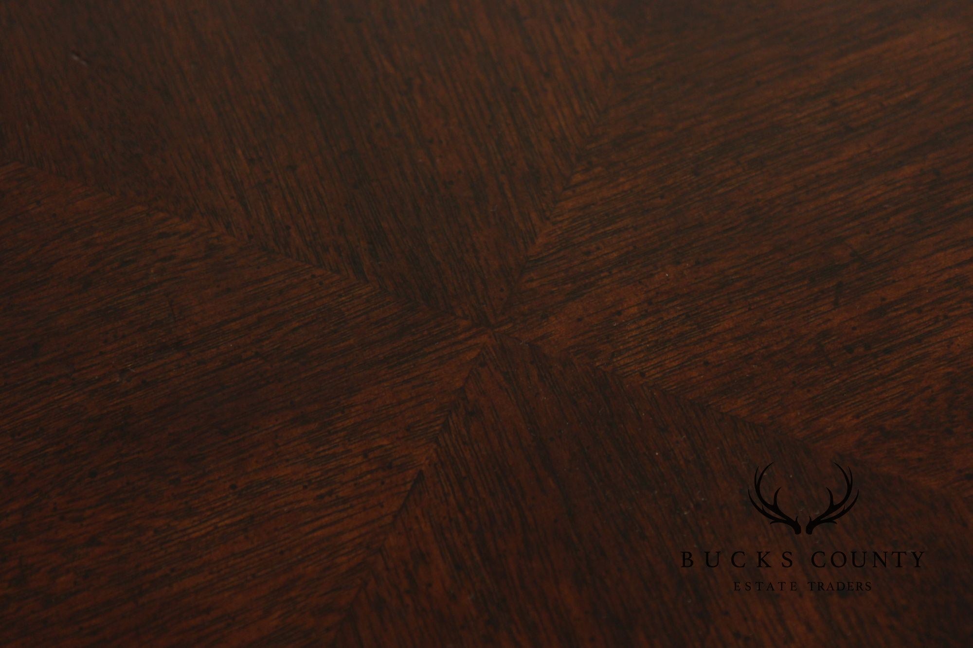 John-Richard 'European Crossroads' Round Mahogany Lamp Table