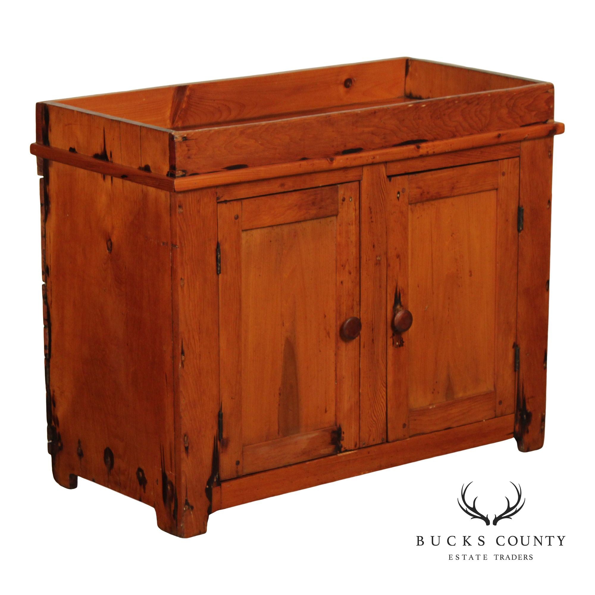 Antique Farmhouse Softwood Dry Sink
