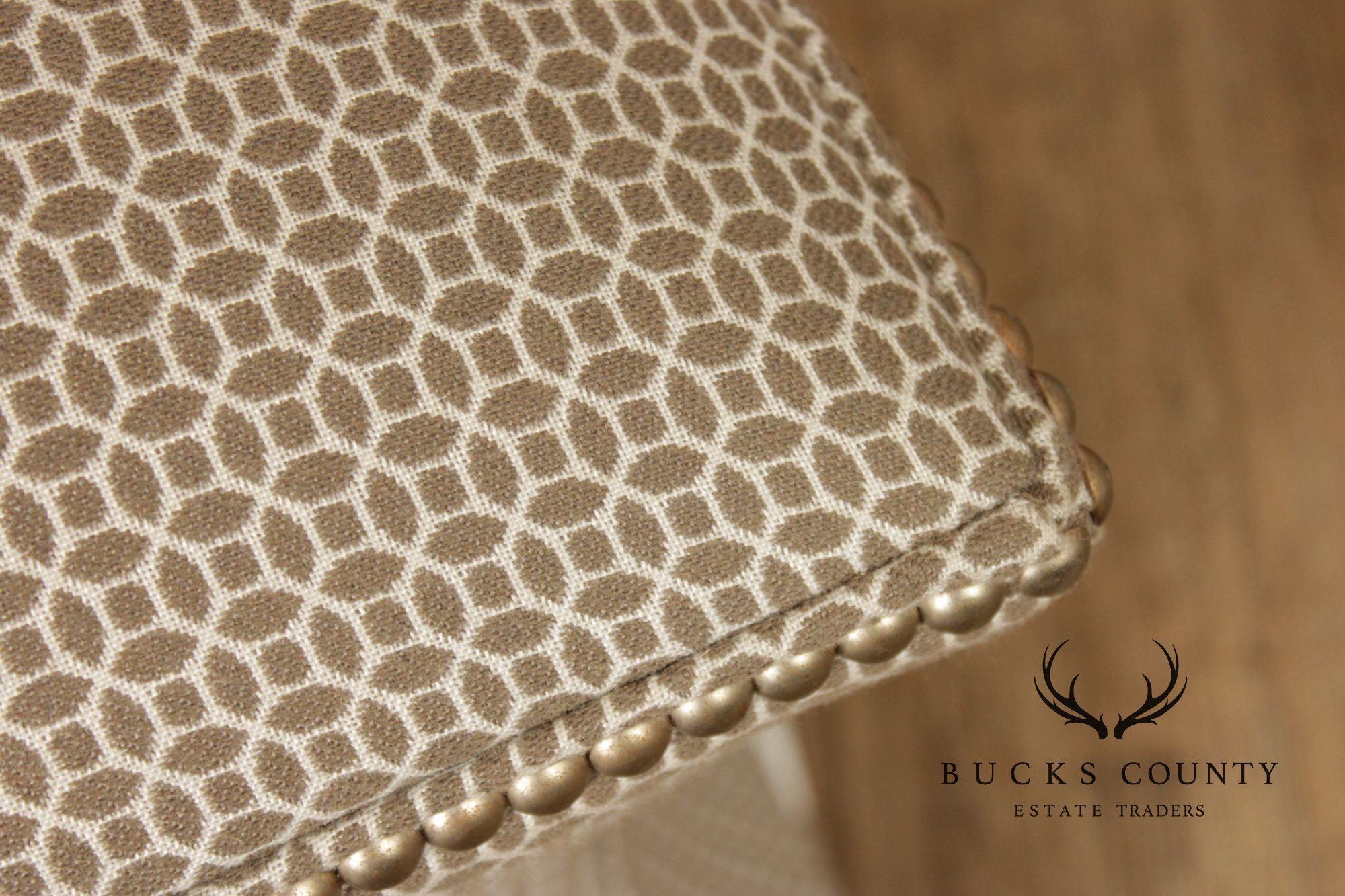 Transitional Custom Upholstered Pair of Cube Ottomans