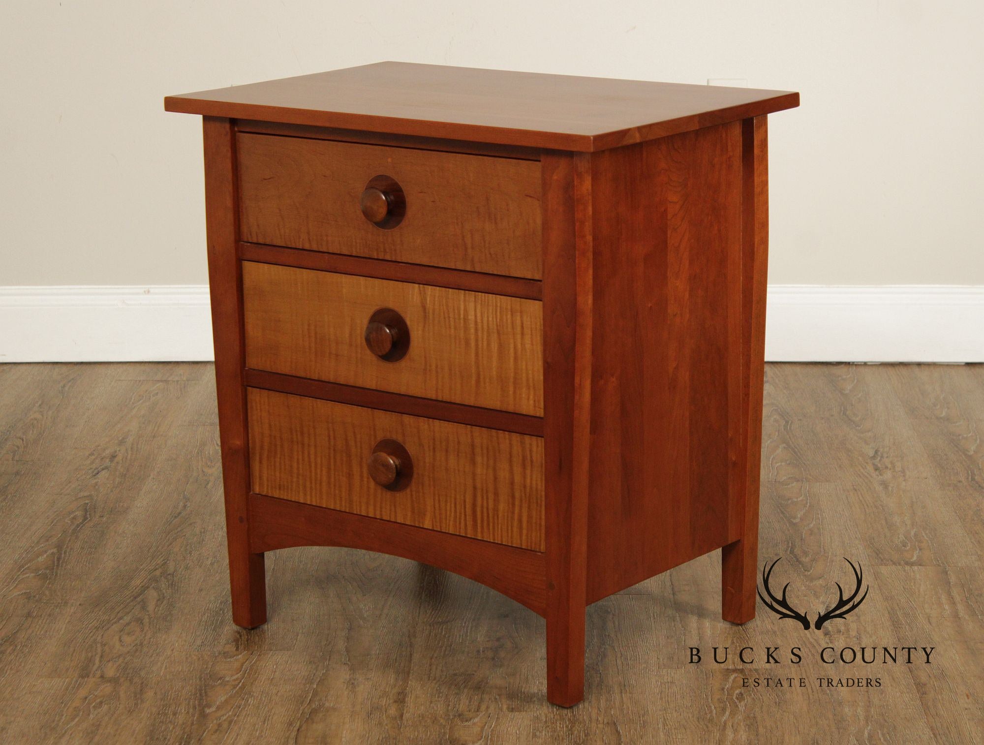 Stickley Mission Collection Cherry Harvey Ellis Three Drawer Nightstand