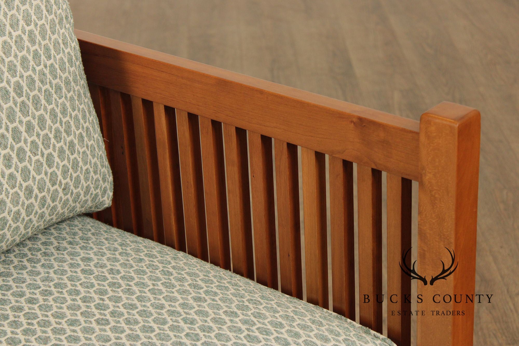 Stickley Pair Mission Style Cherry Spindle Lounge Chairs