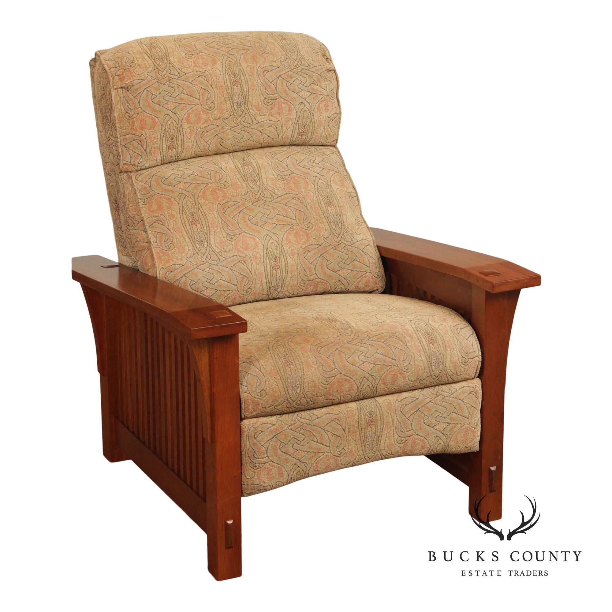 Stickley Mission Collection Cherry Spindle Morris Recliner