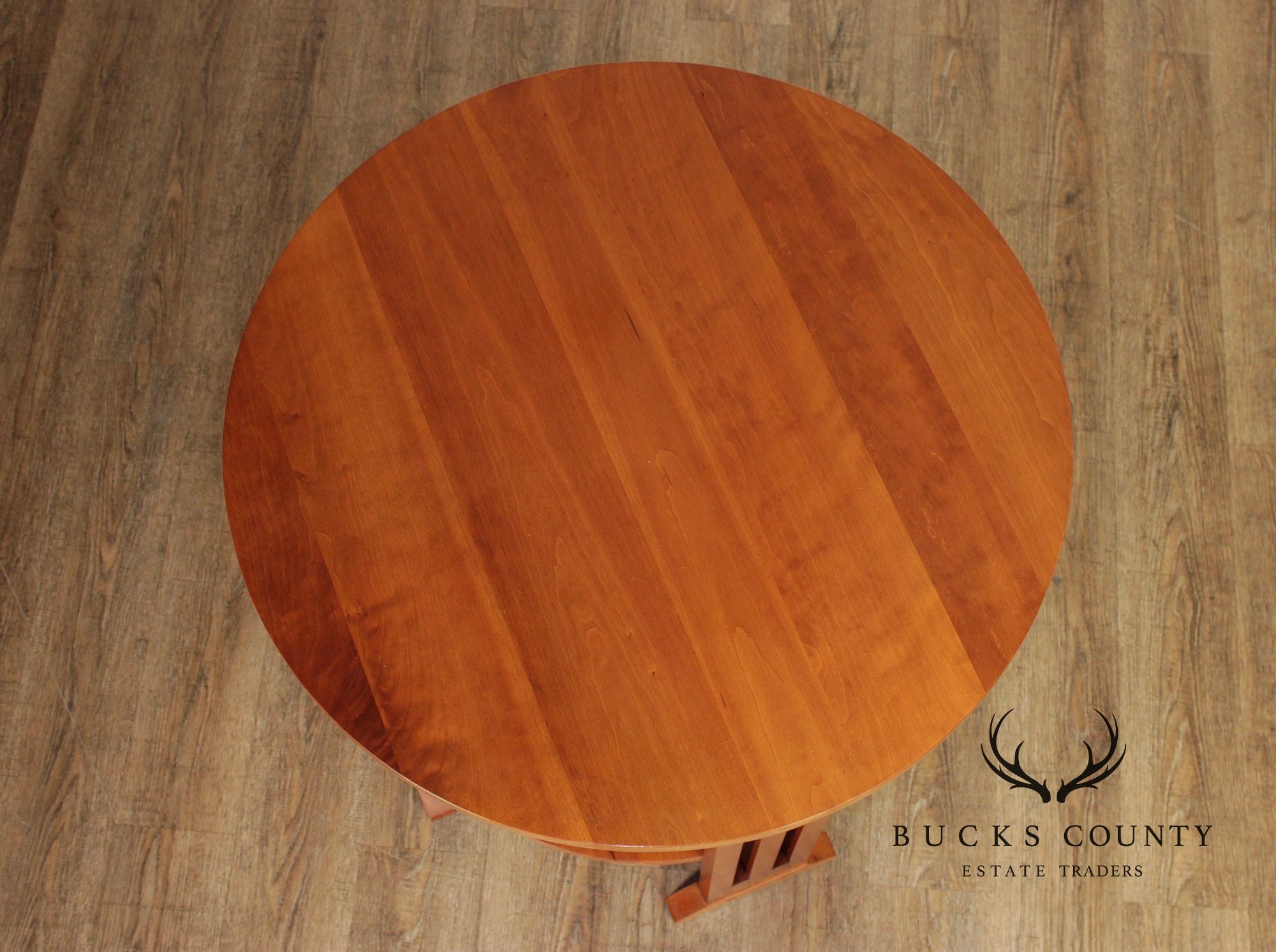 Stickley Mission Collection Cherry Round Lamp Table