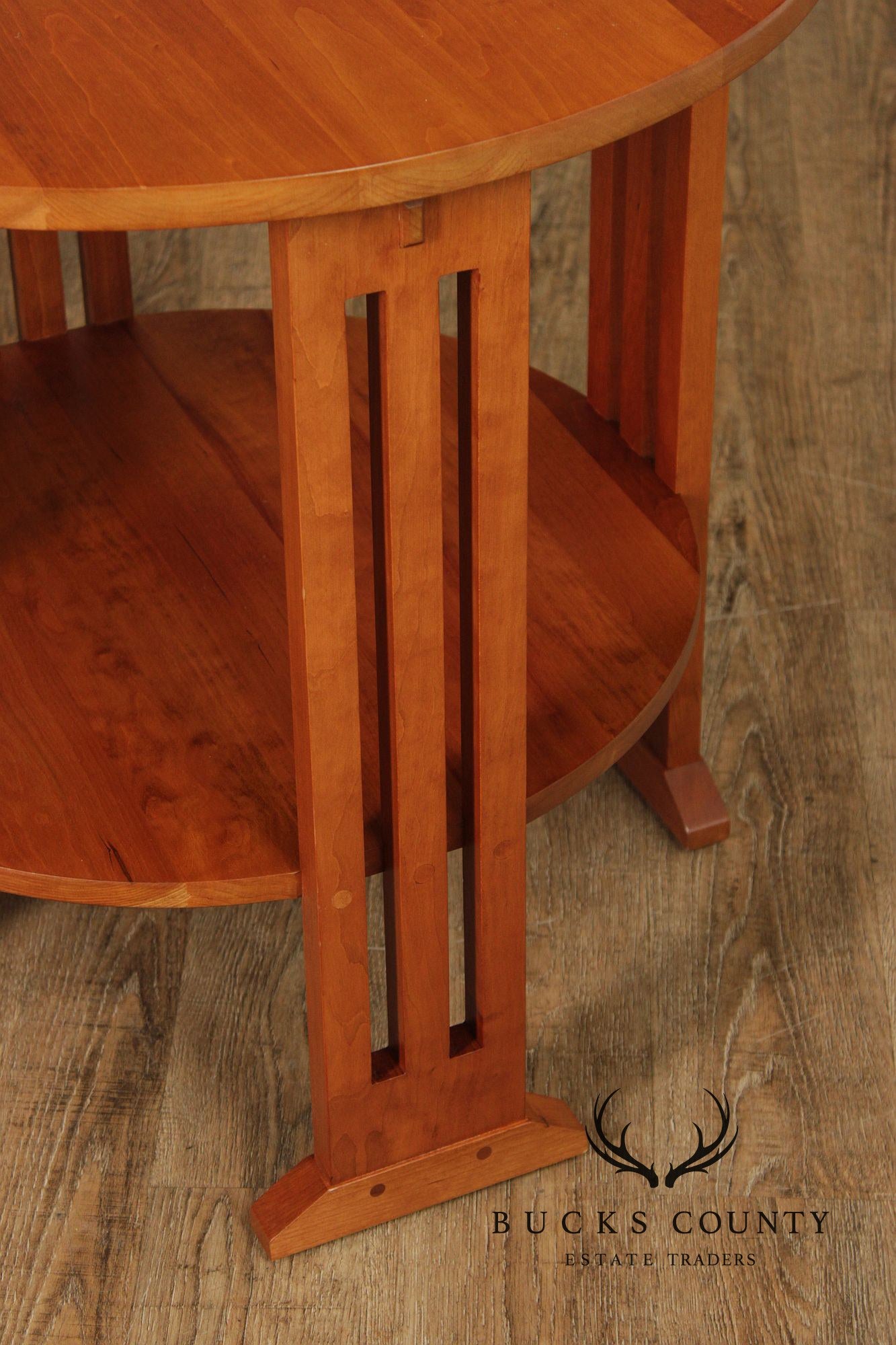 Stickley Mission Collection Cherry Round Lamp Table