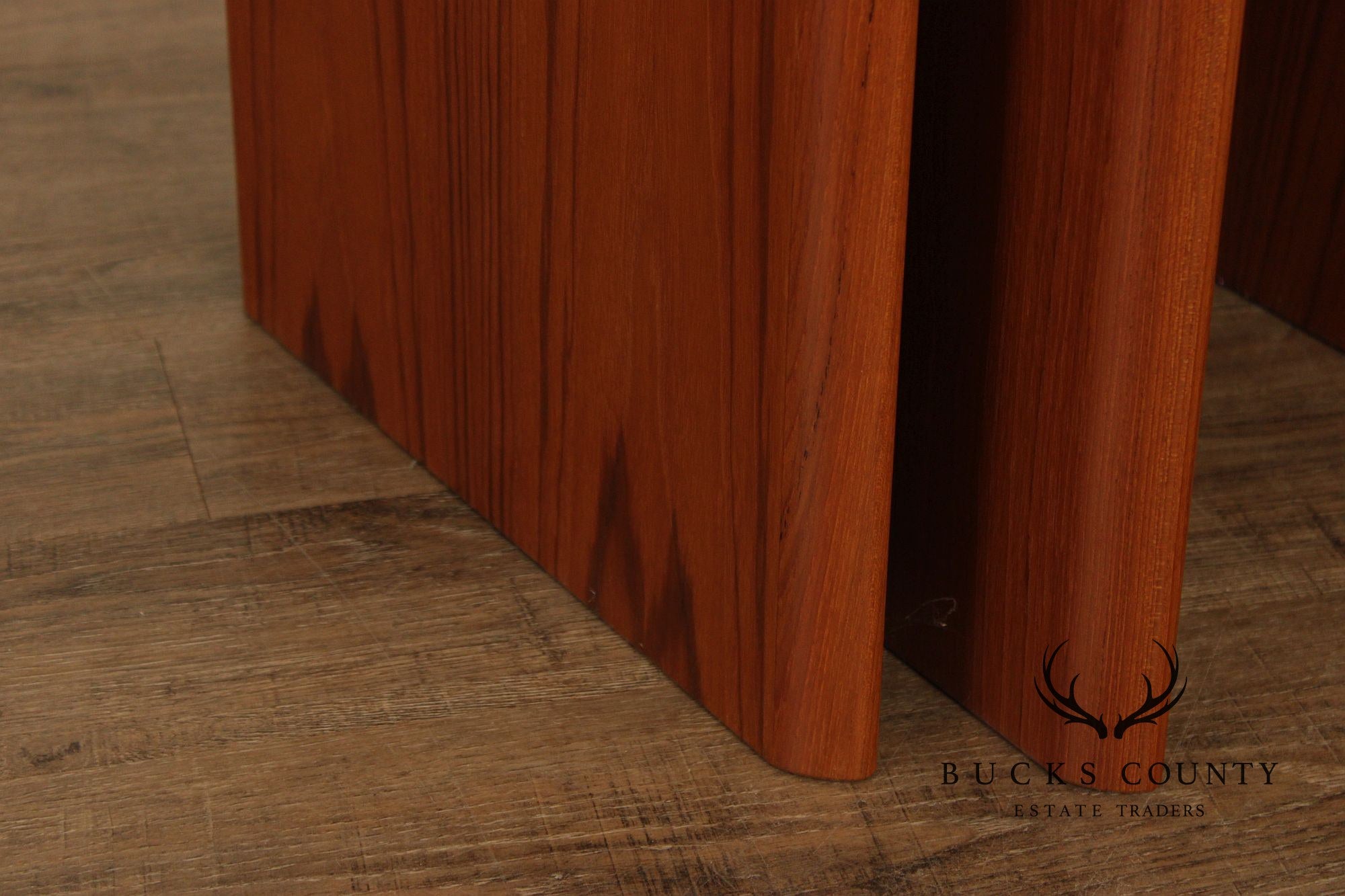 Danish Modern Glass Top Teak End Table