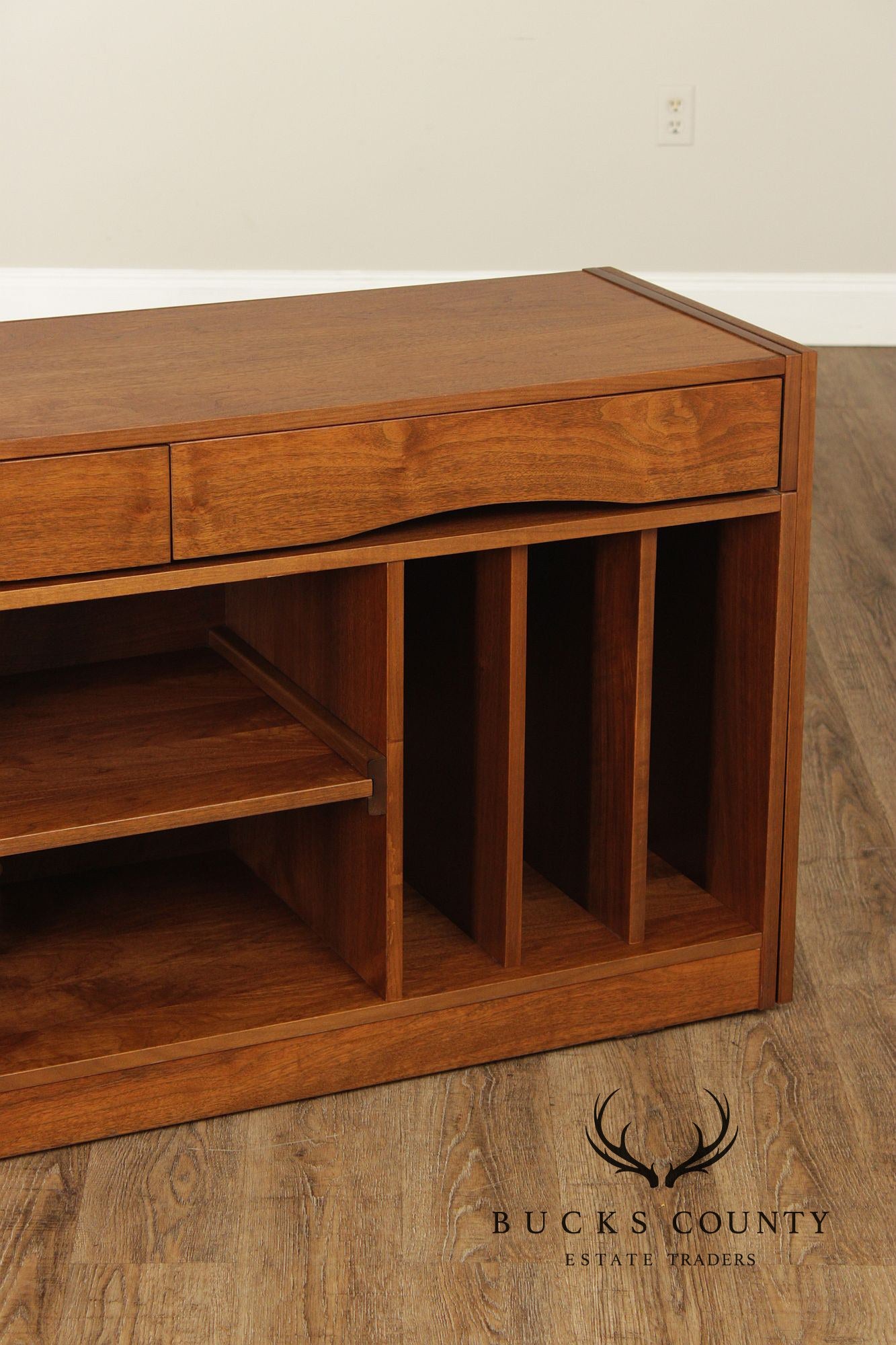 Mid Century Modern Expandable Walnut Credenza Sideboard