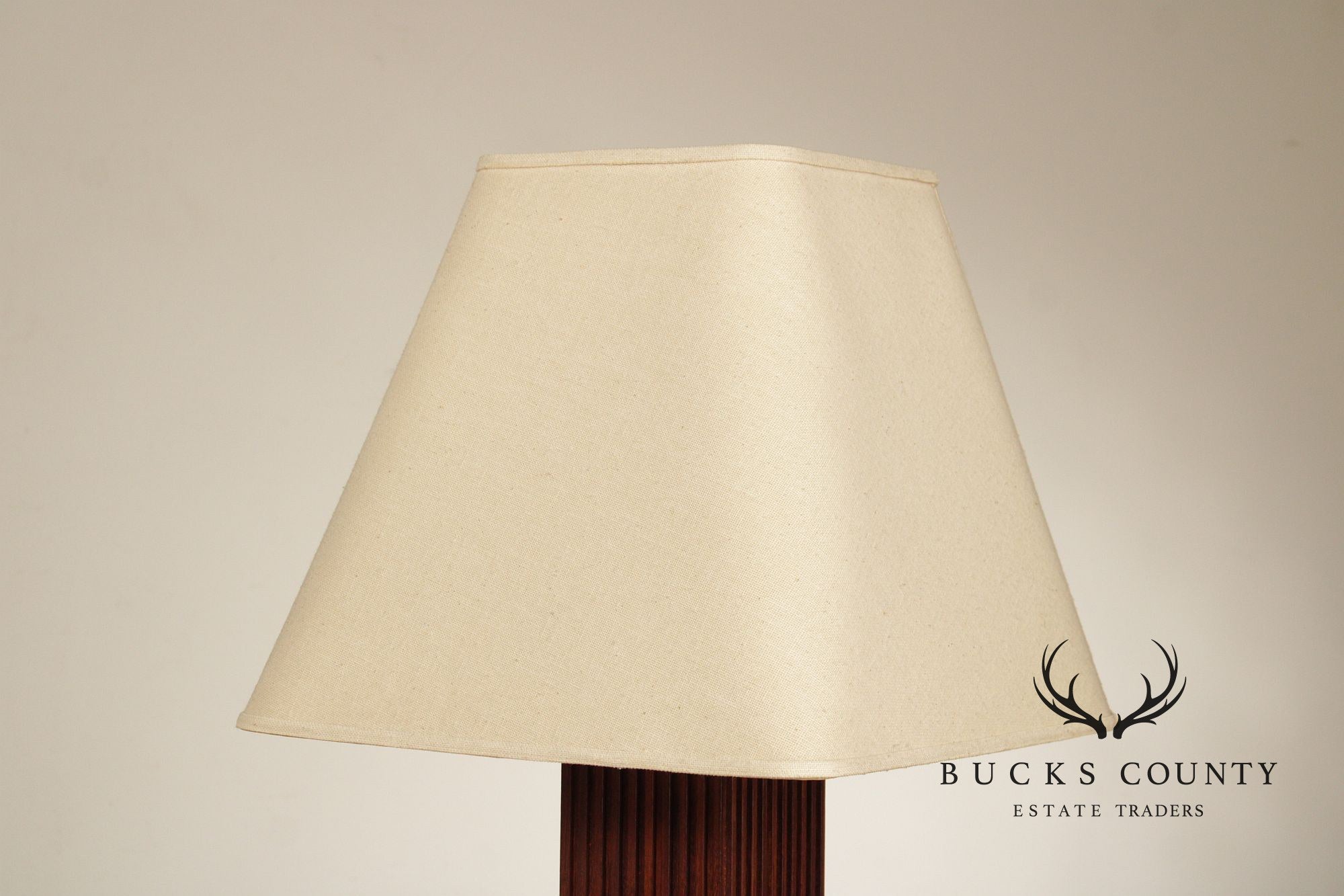 Mid Century Modern Carved Wood Table Lamp