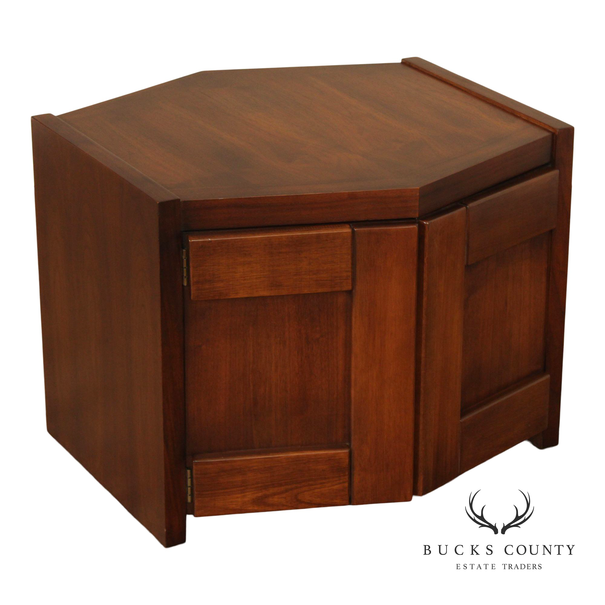 Lane Furniture Mid Century Modern Walnut Cabinet End Table