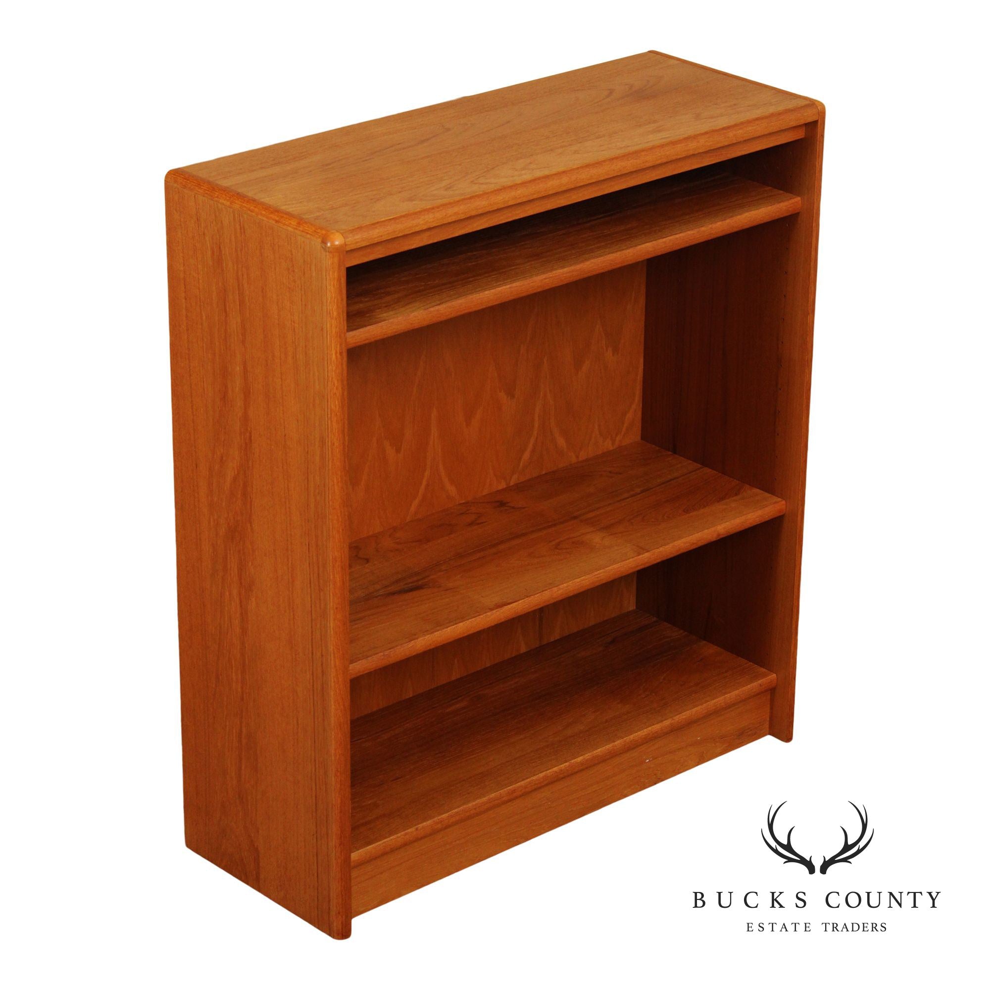 Danish Modern Teak Open Low Bookcase