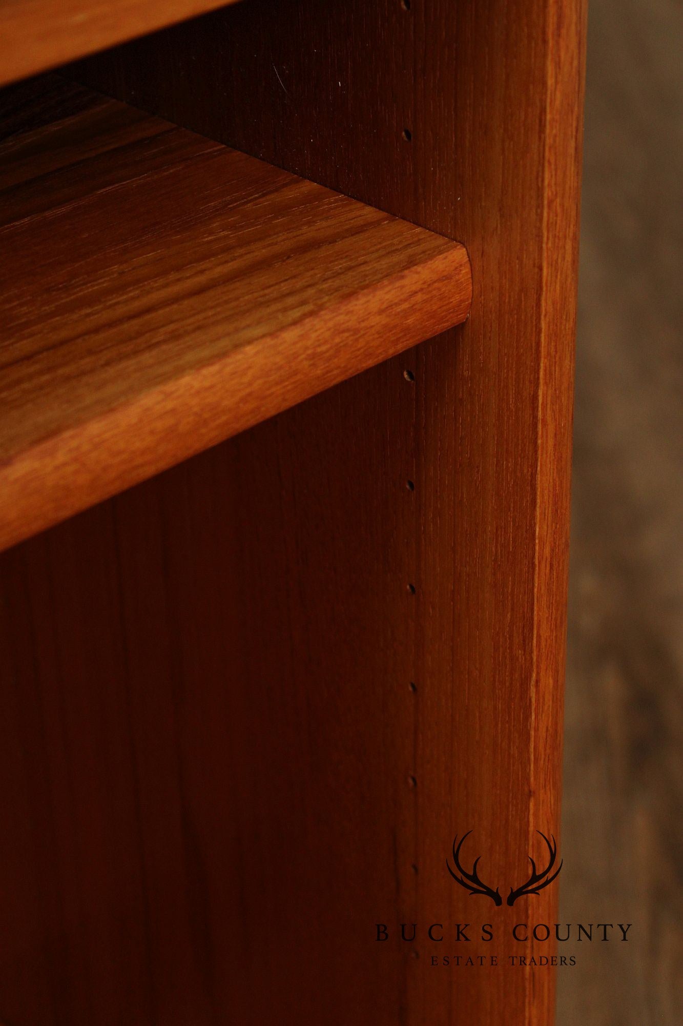 Danish Modern Teak Open Low Bookcase