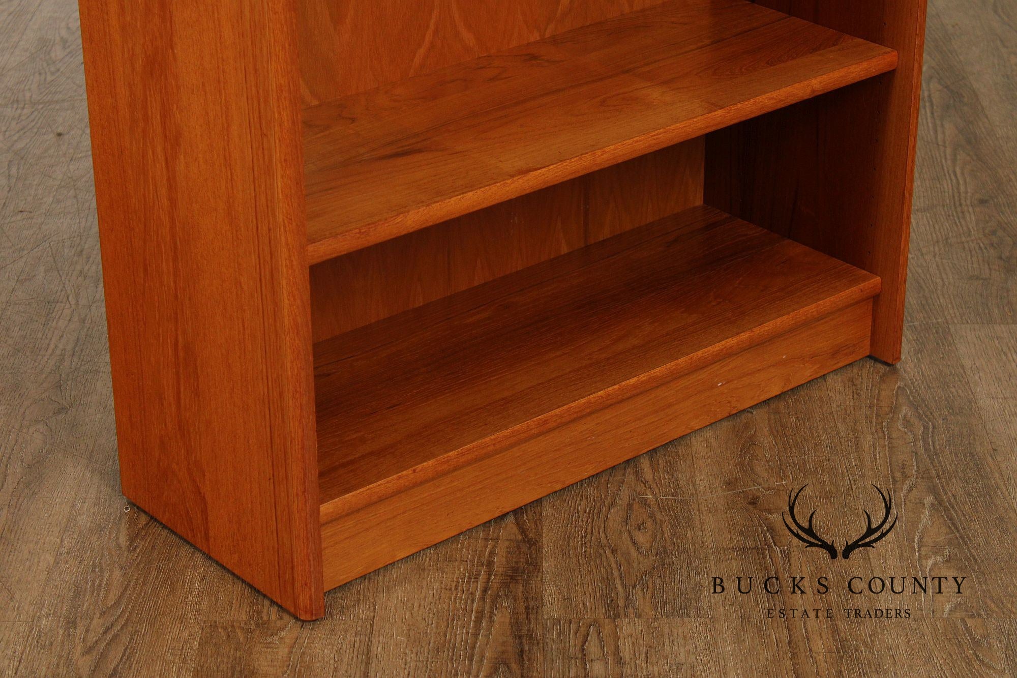 Danish Modern Teak Open Low Bookcase