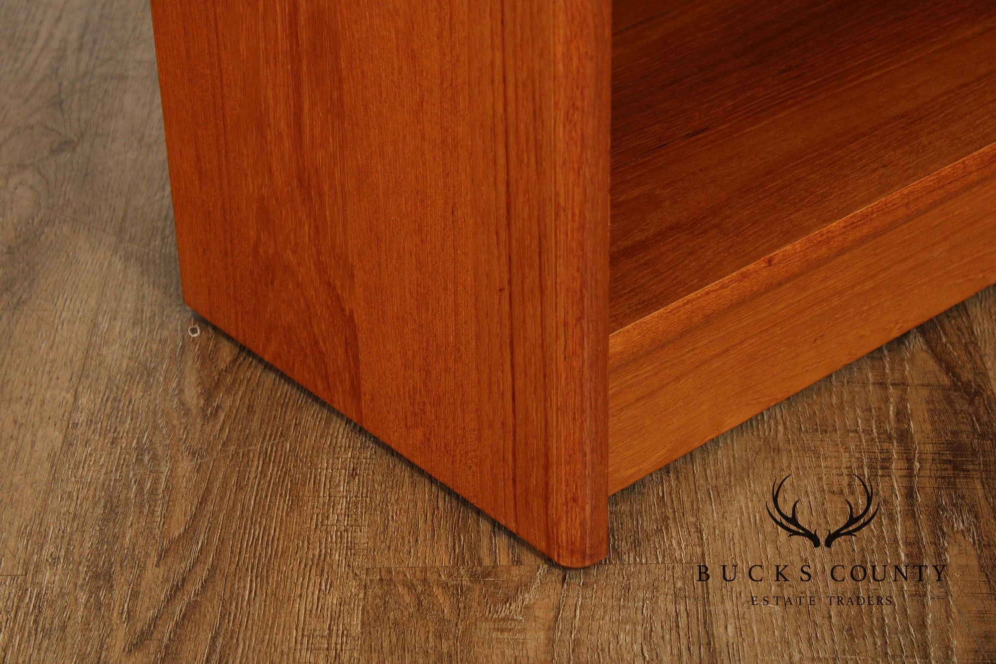 Danish Modern Teak Open Low Bookcase