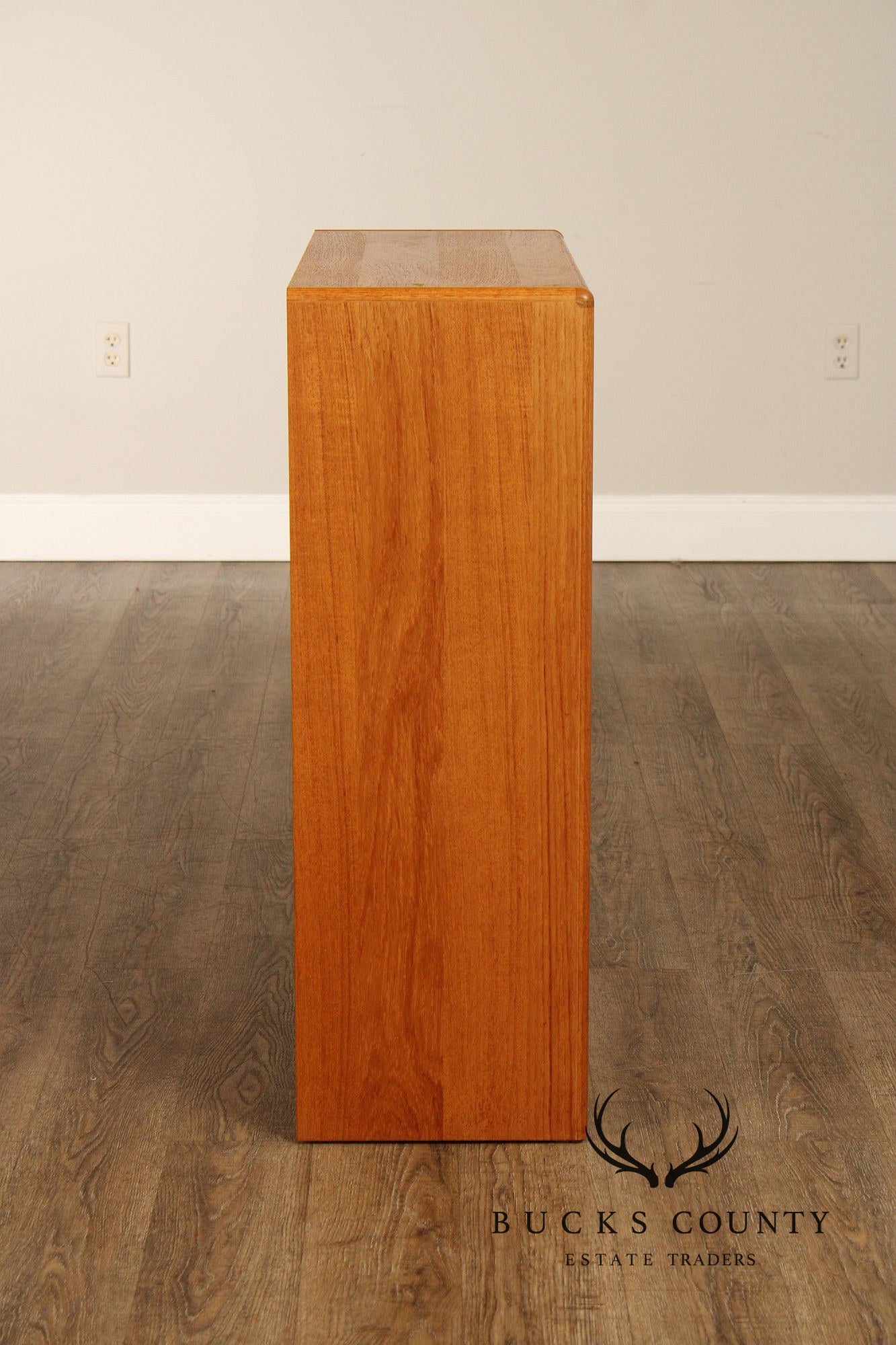 Danish Modern Teak Open Low Bookcase