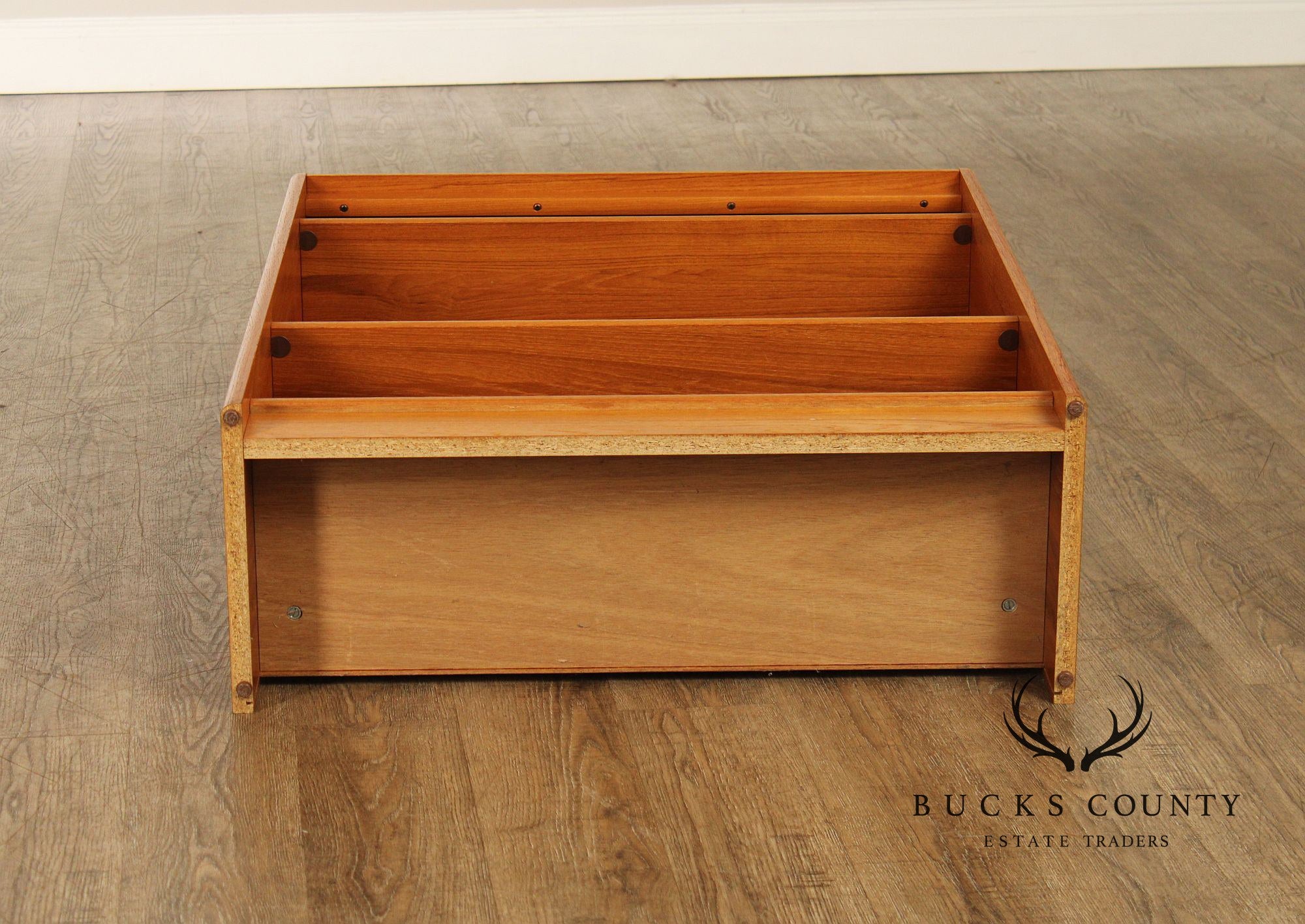 Danish Modern Teak Open Low Bookcase