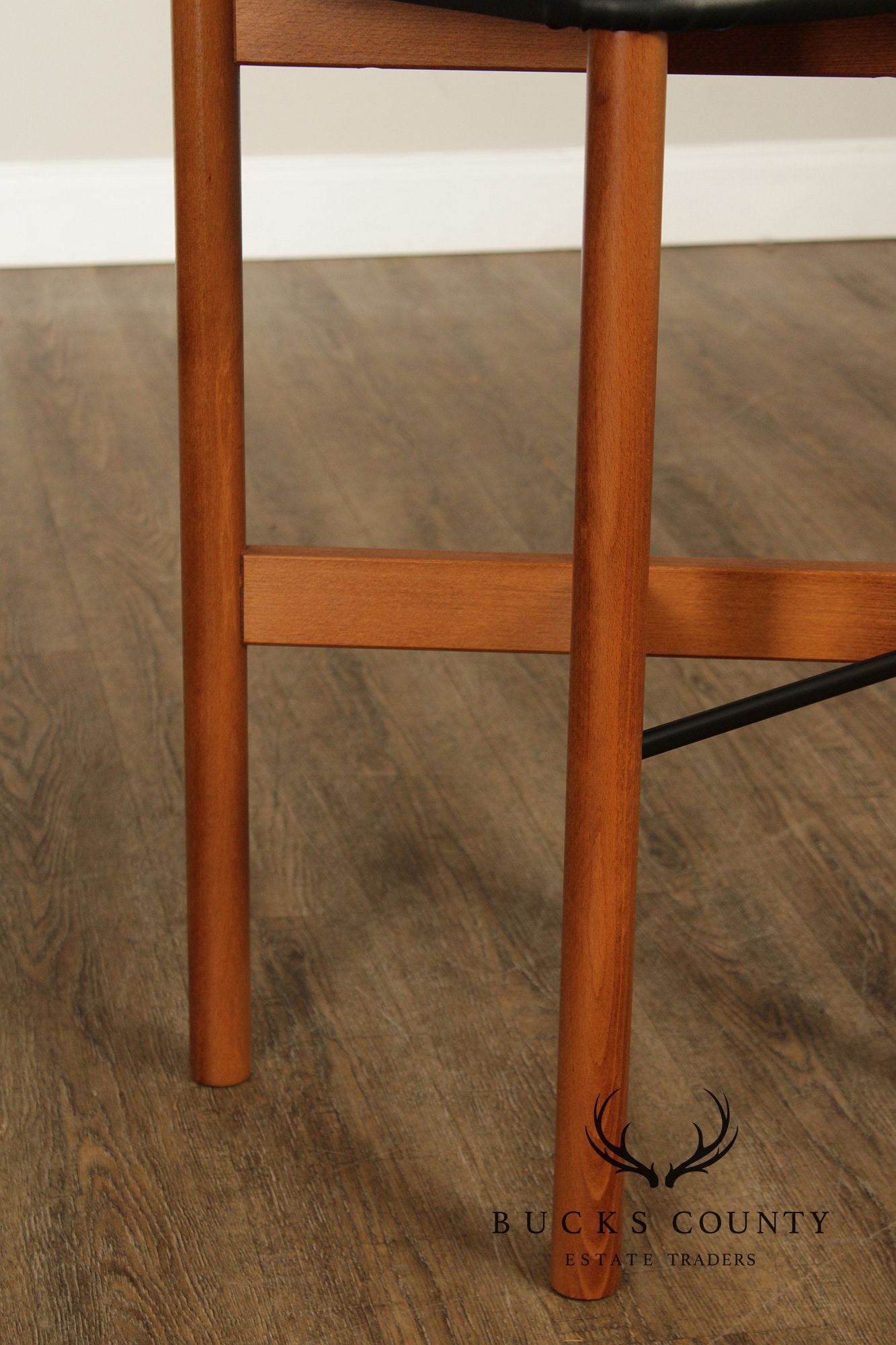 Findahls Møbelfabrik Danish Modern Pair Beech Wood Bar Stools