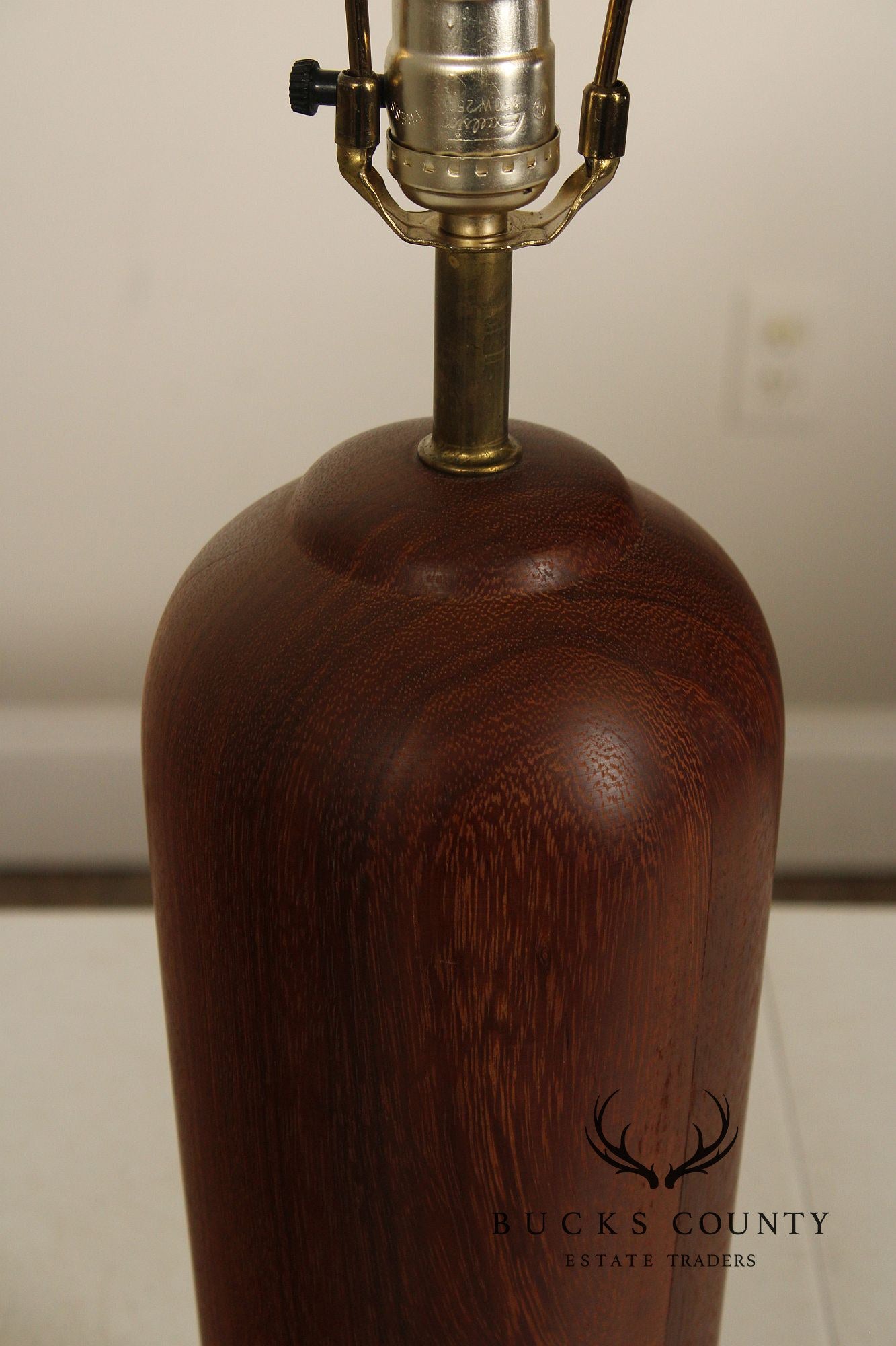 Danish Modern Pair of Sculpted Teak Table Lamps