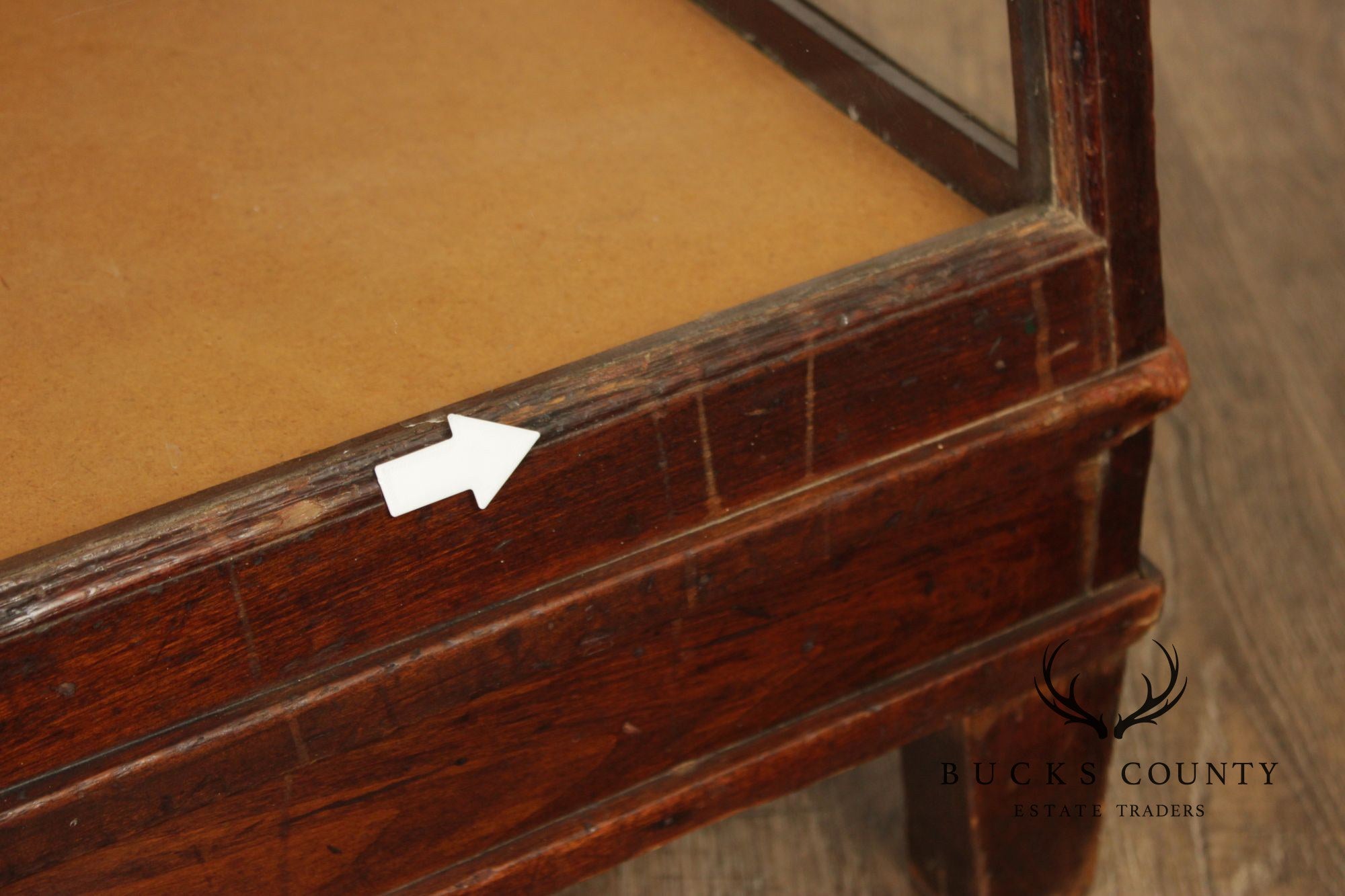 Vintage Wood And Glass Display Showcase Cabinet