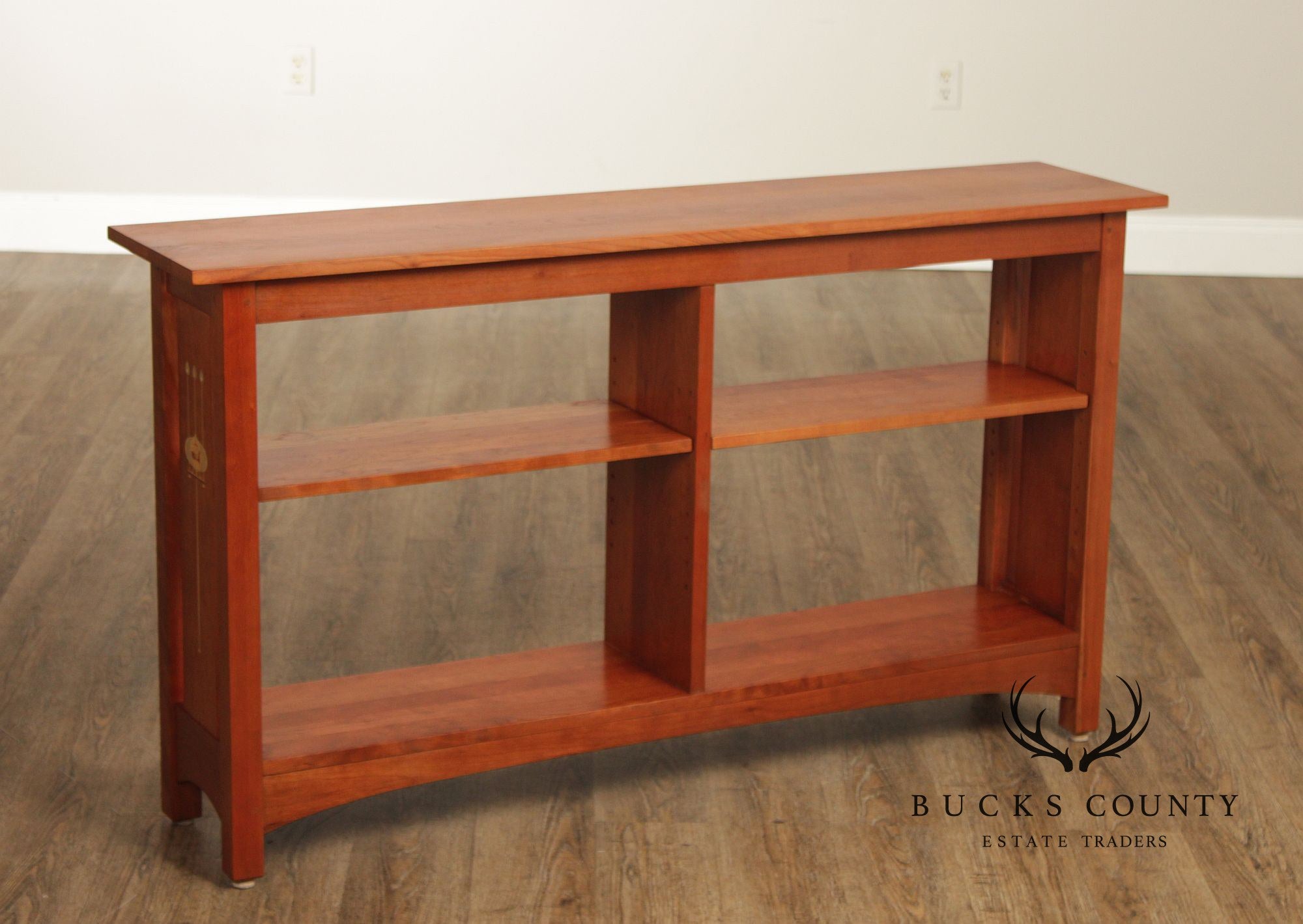 Stickley Harvey Ellis Cherry Inlaid Bookcase Console Table