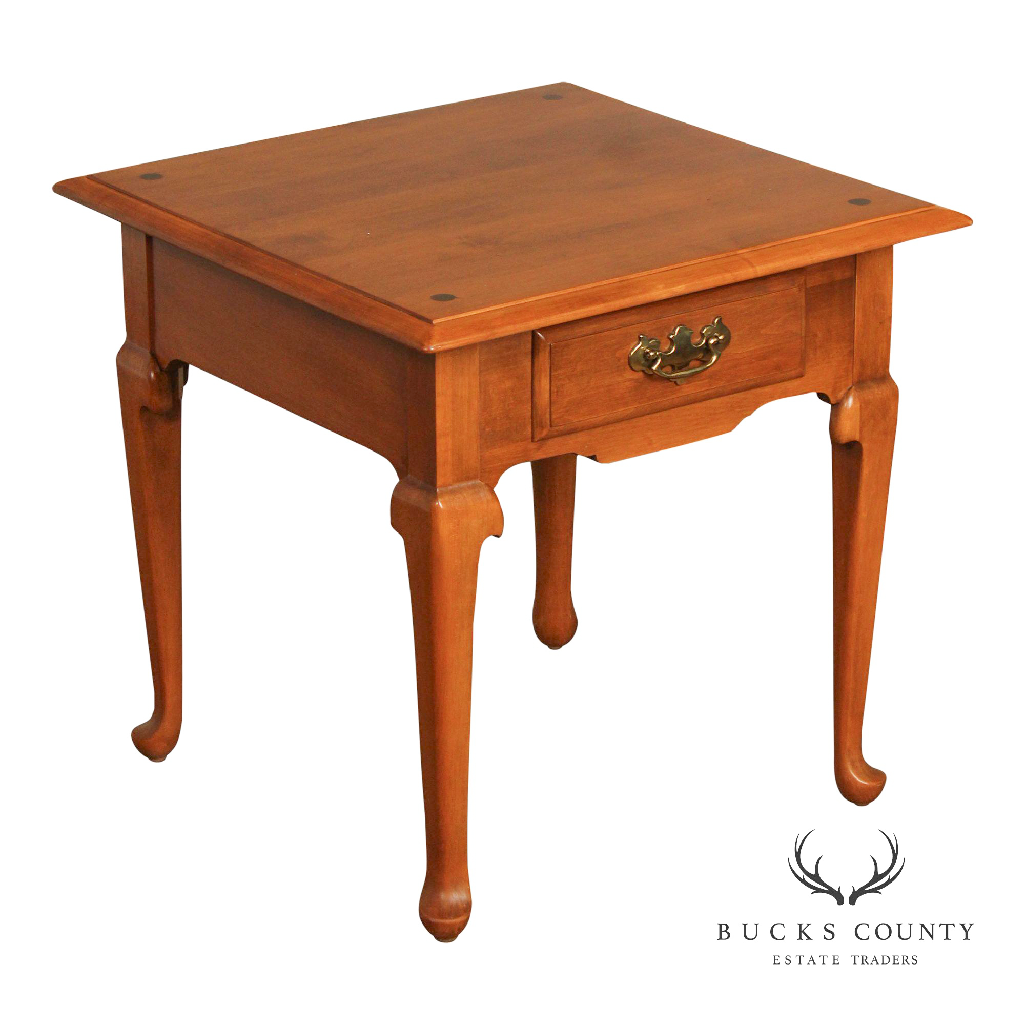 Ethan Allen Queen Anne Style Maple End Table