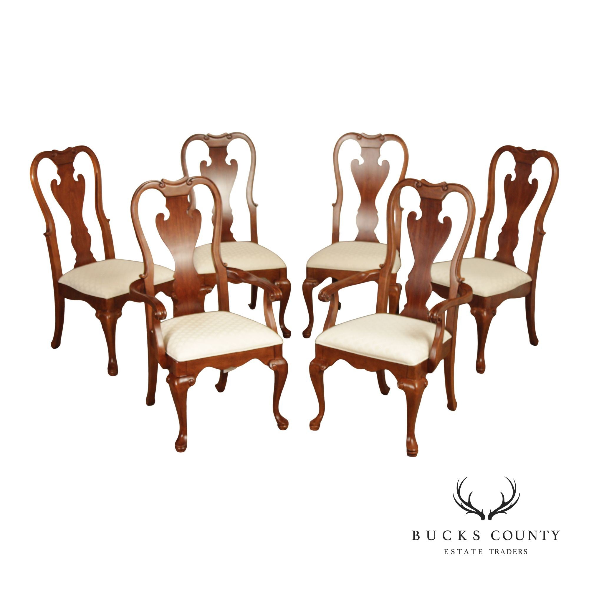 Pennsylvania House Set Of Six Queen Anne Cherry Dining Chairs