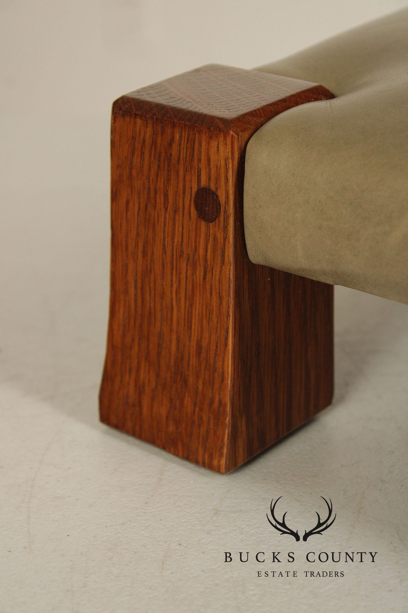 Stickley Mission Collection Oak and Leather Monk Footstool