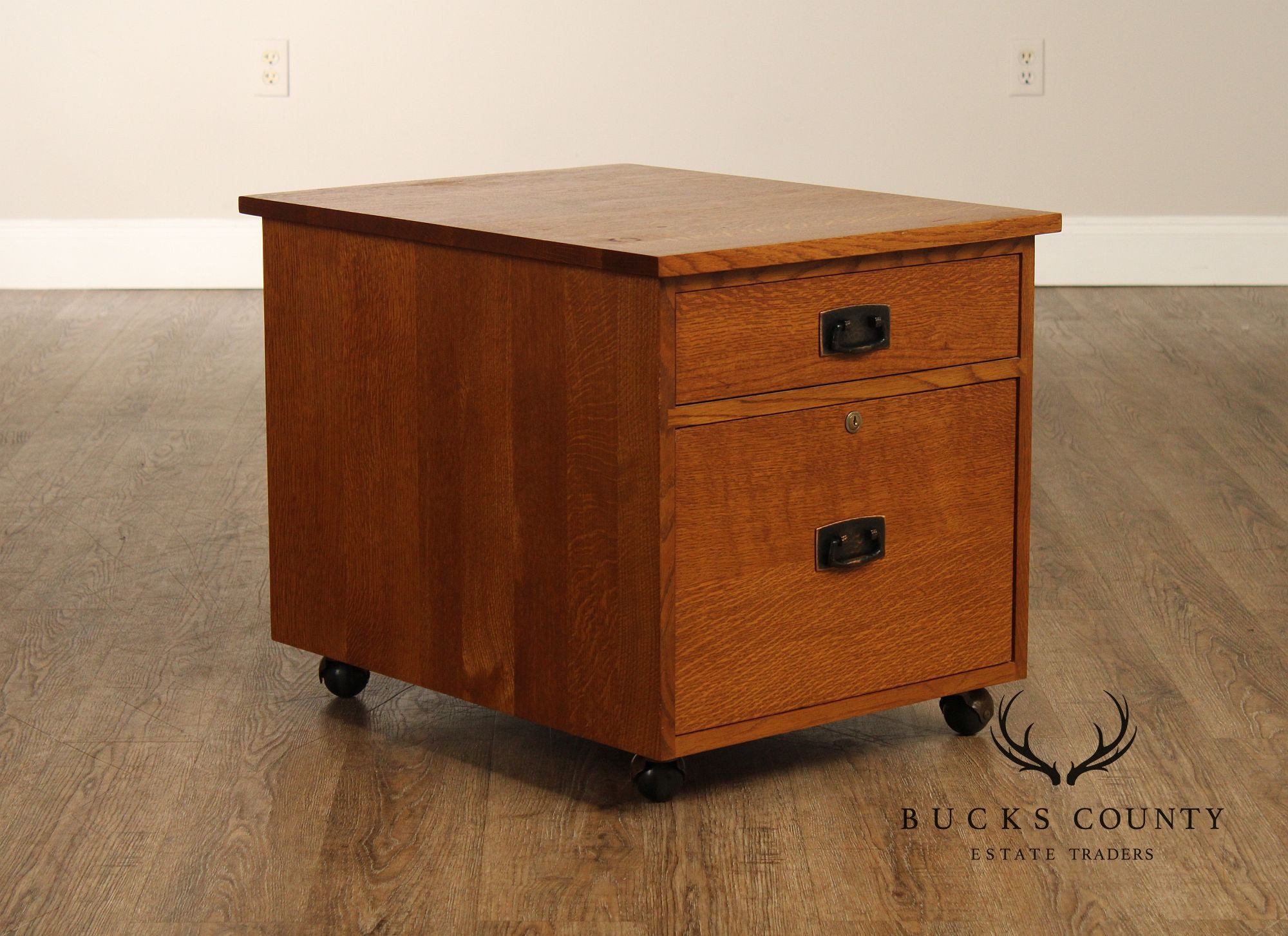 Stickley Mission Collection Oak Two-Drawer File Cabinet