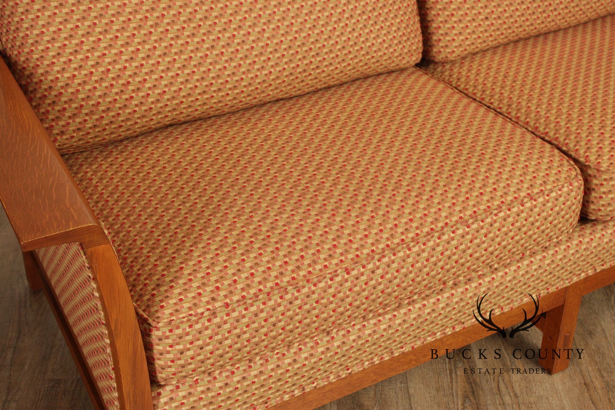 Stickley Mission Collection Oak Sofa With Loose Cushions