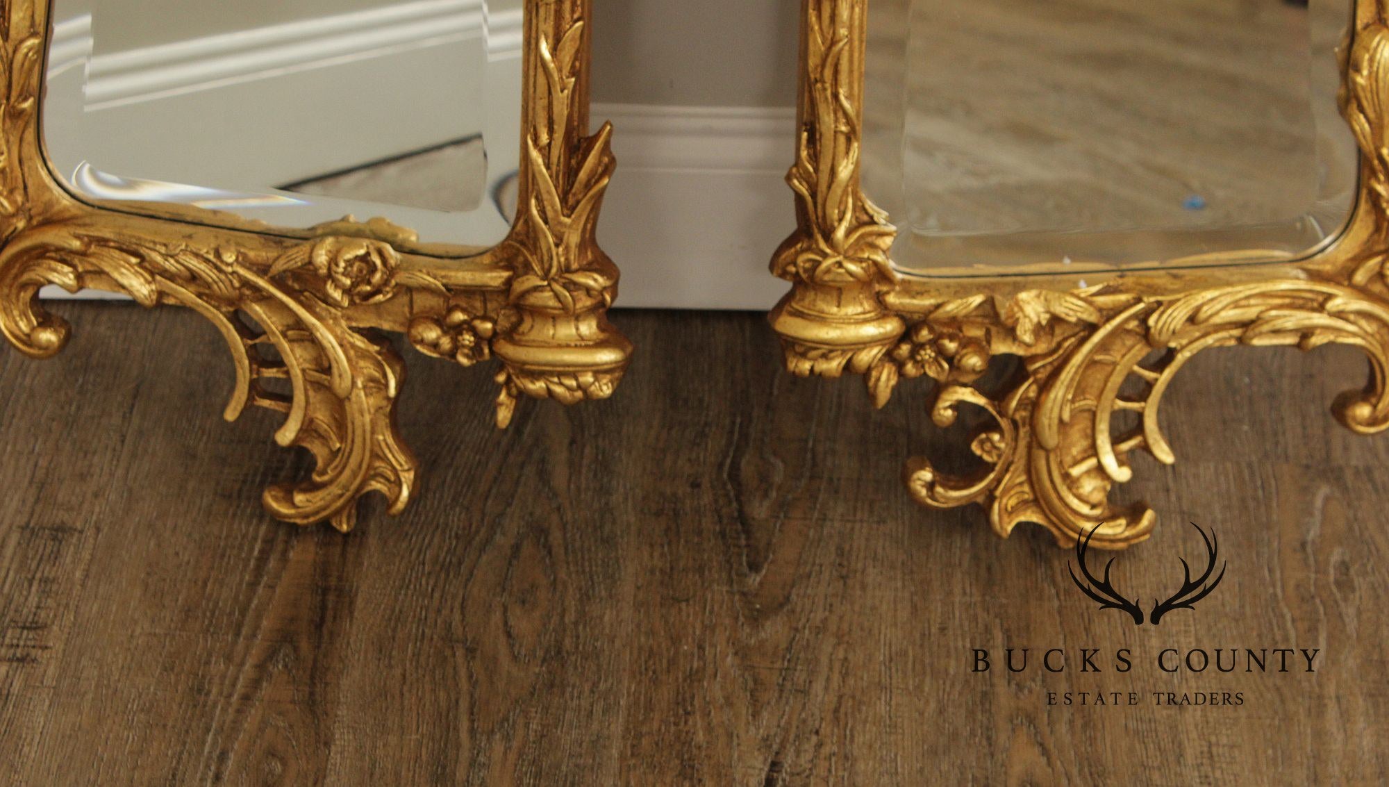 George III Style Pair Of Giltwood Wall Mirrors