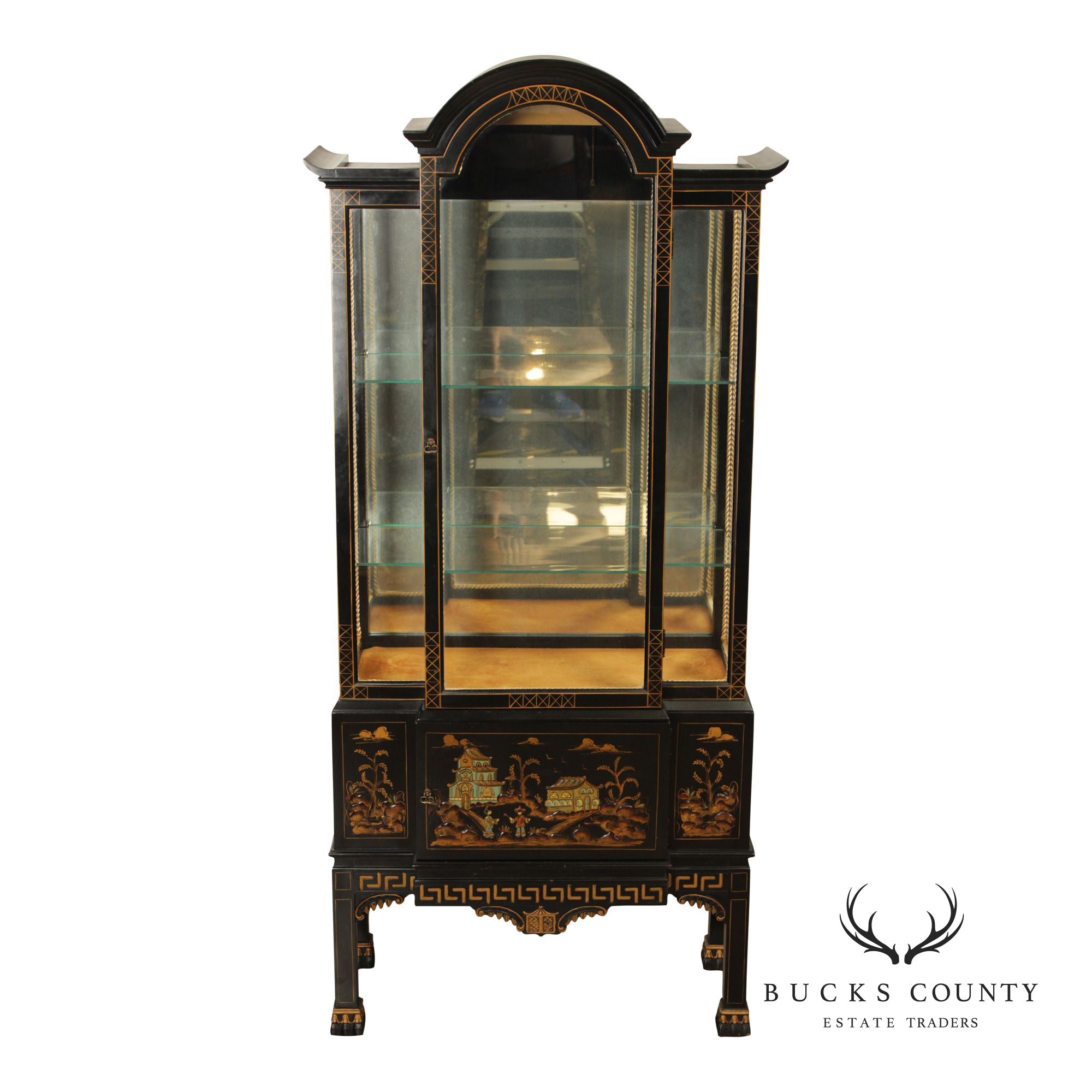 Chinoiserie Lacquered Display Cabinet