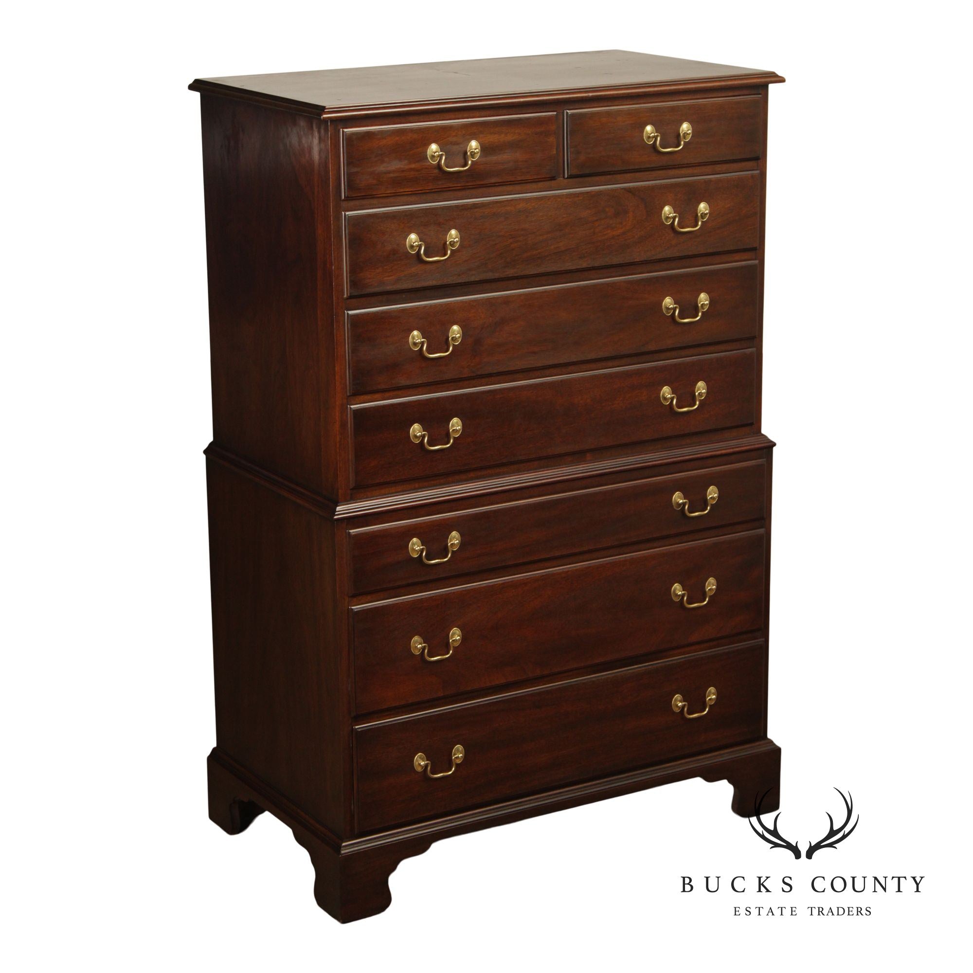 Henkel Harris Mahogany Chippendale Style High Chest