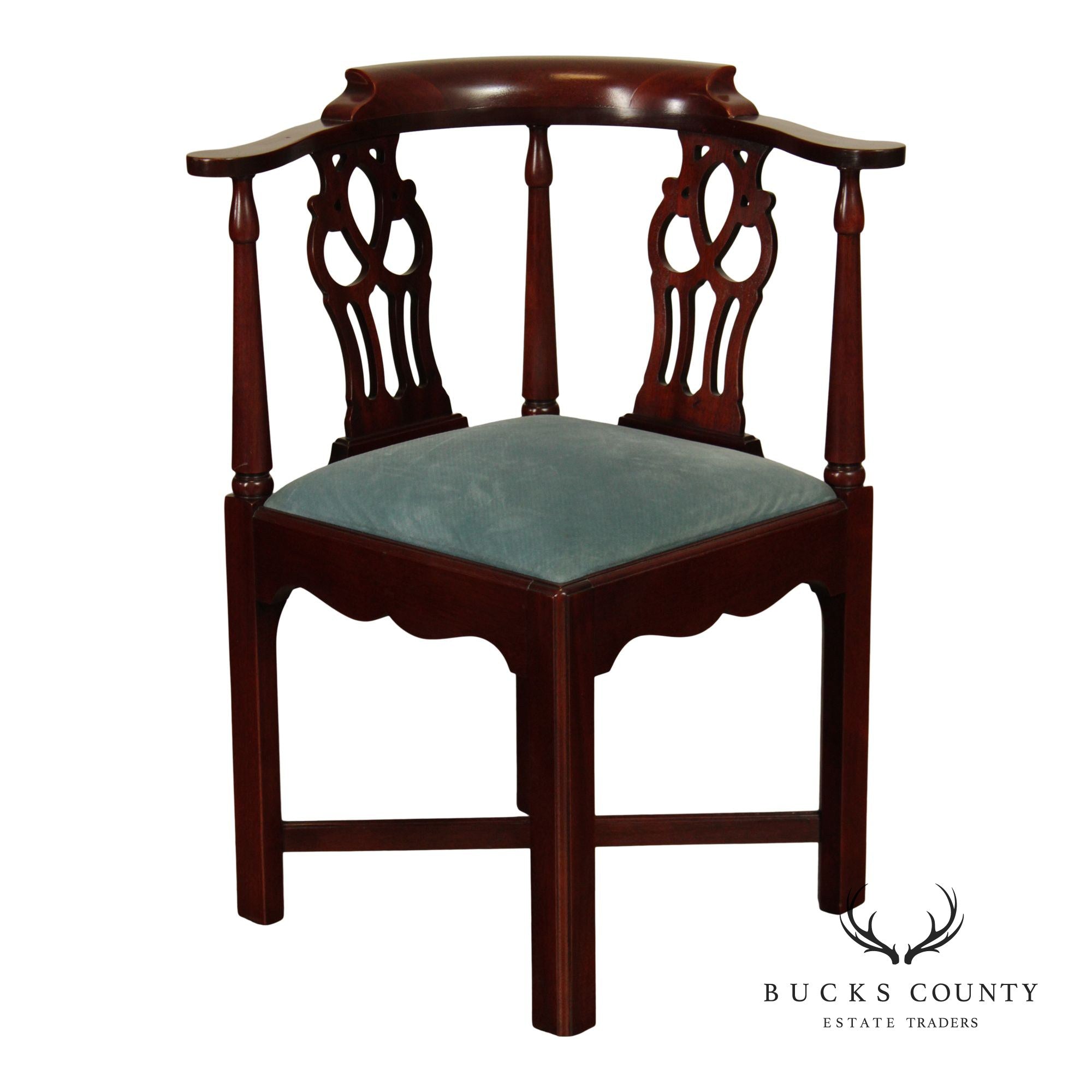 Mahogany Chippendale Style Corner Chair