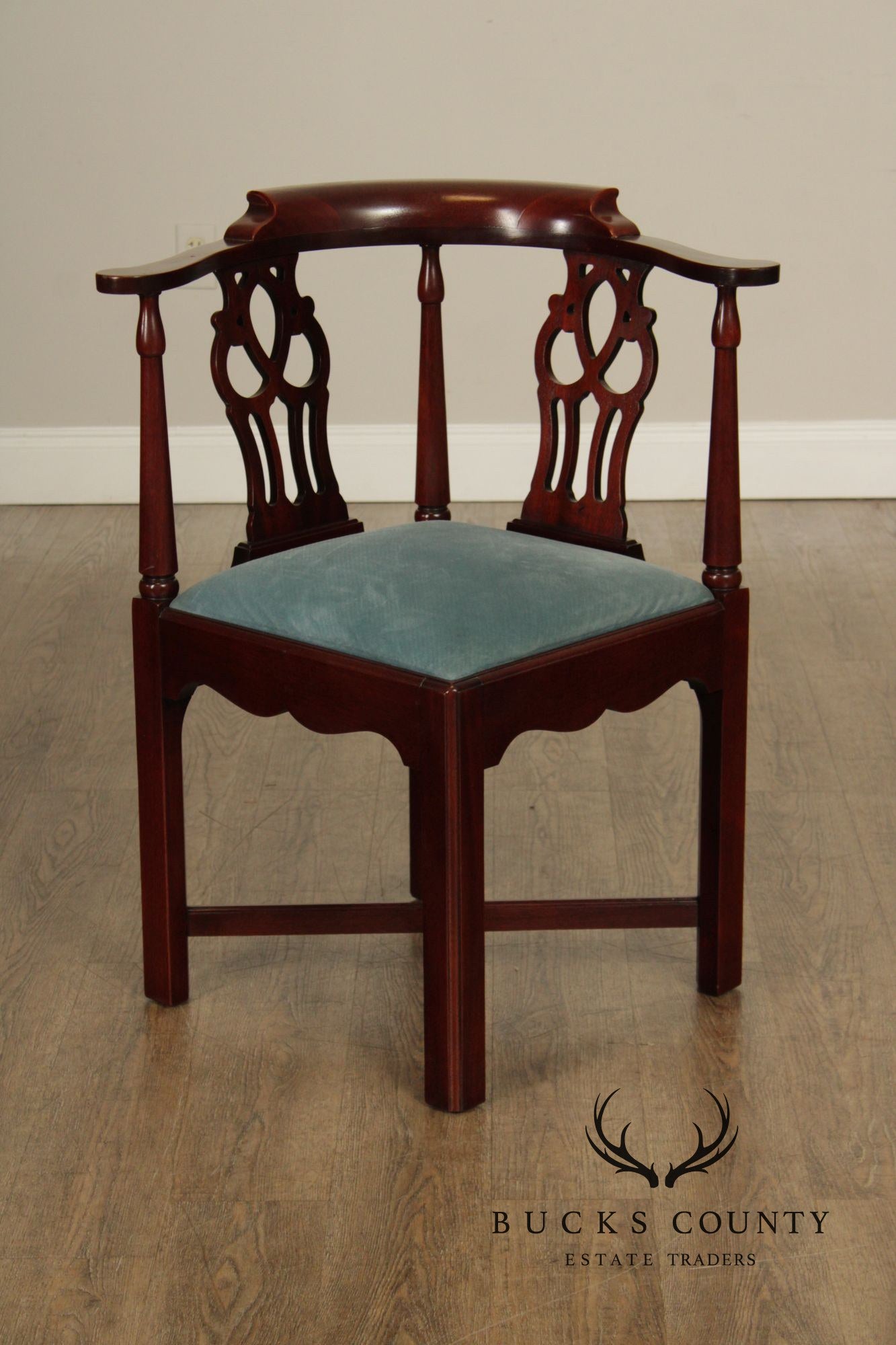 Mahogany Chippendale Style Corner Chair