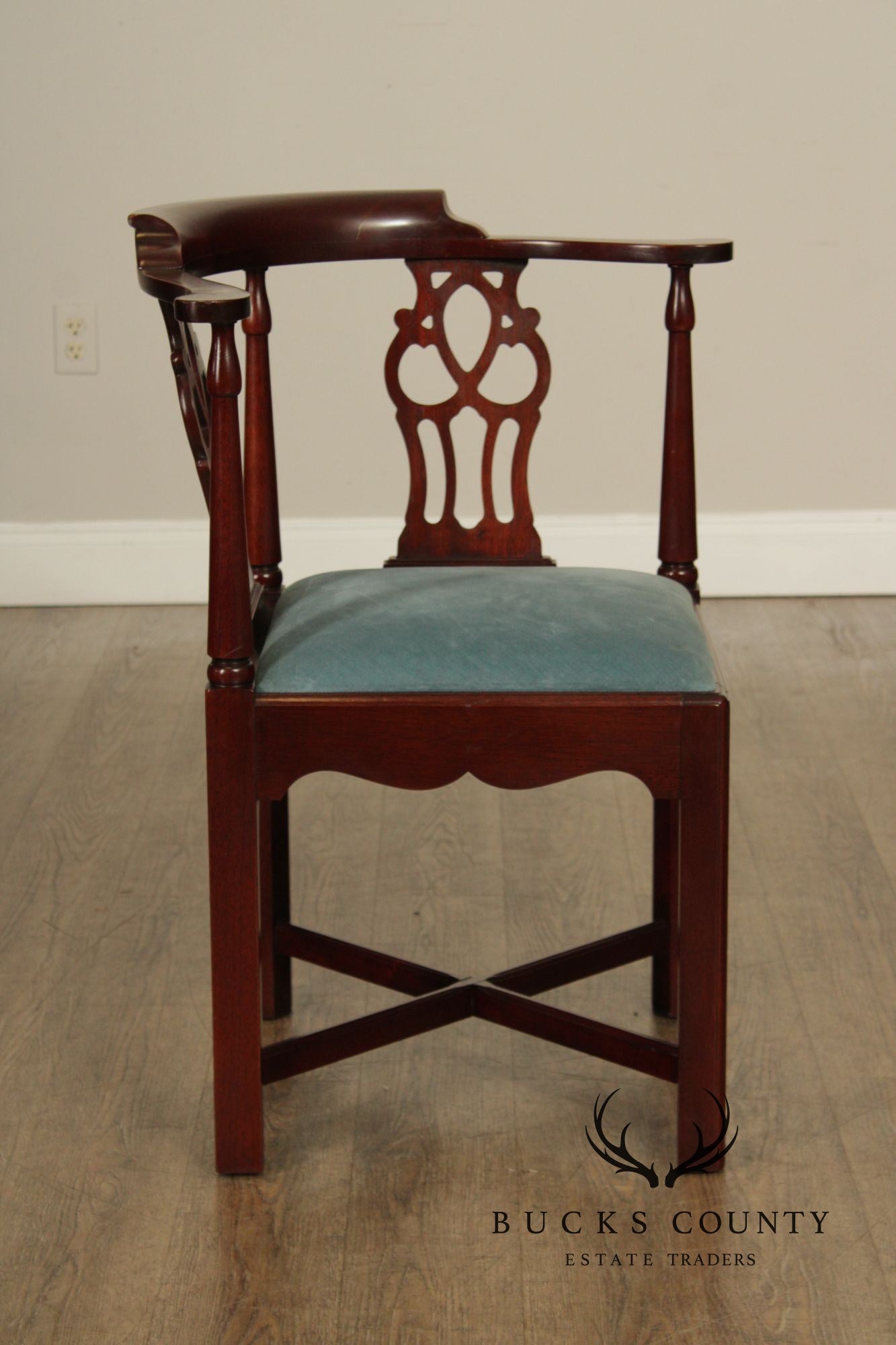Mahogany Chippendale Style Corner Chair